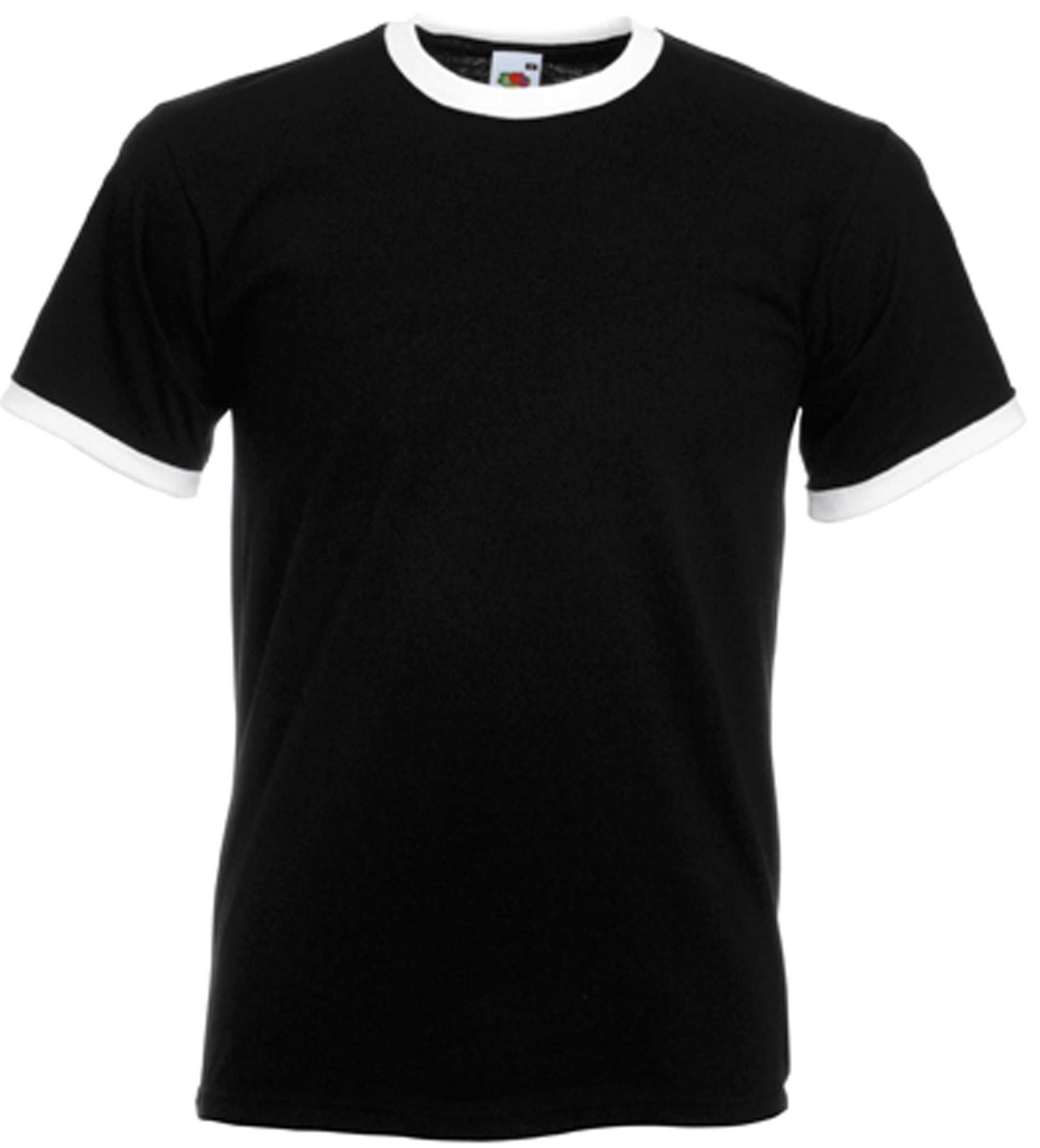 Camiseta Ringer Valueweight Black / White