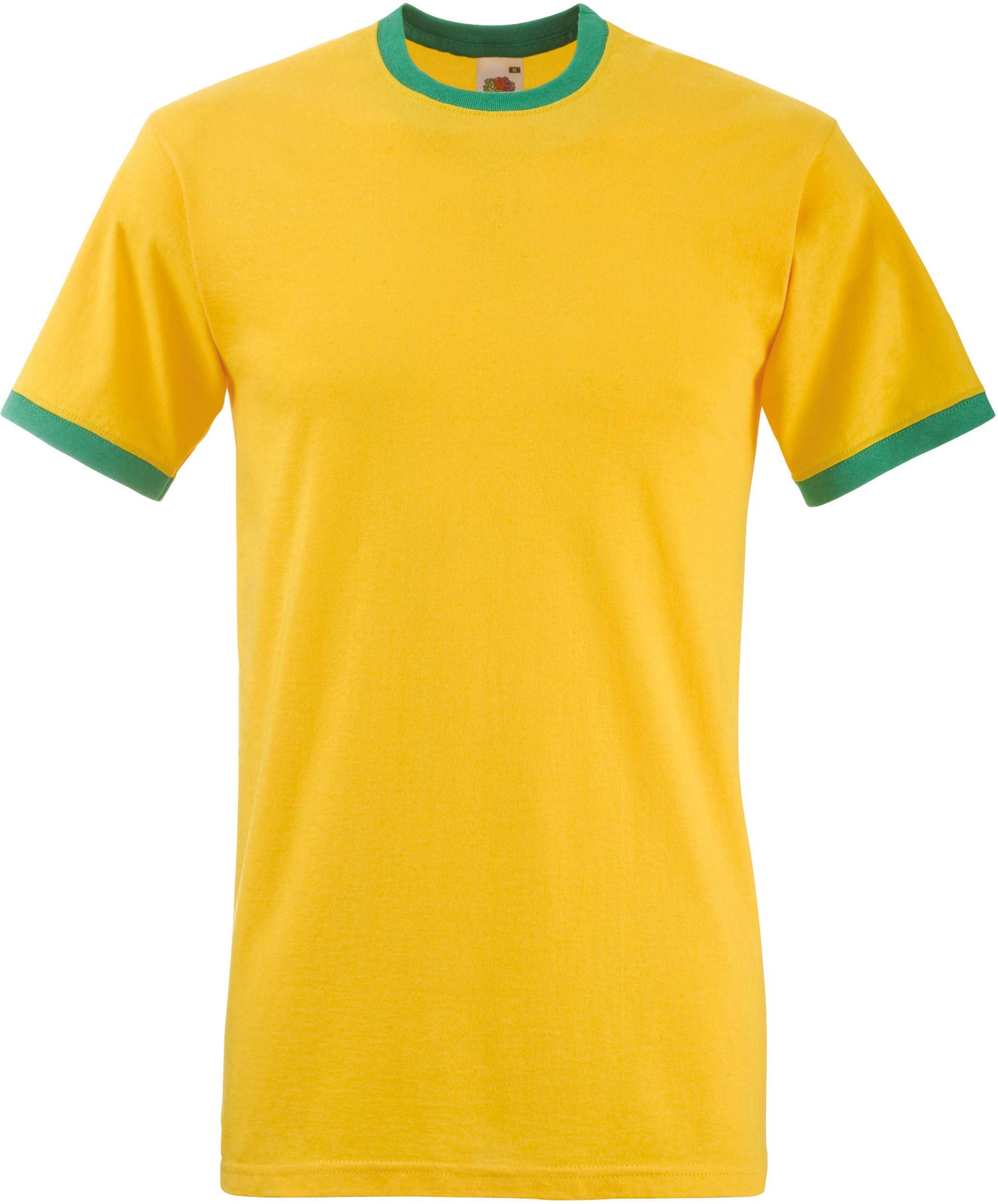 Camiseta Ringer Valueweight Sunflower / Kelly Green