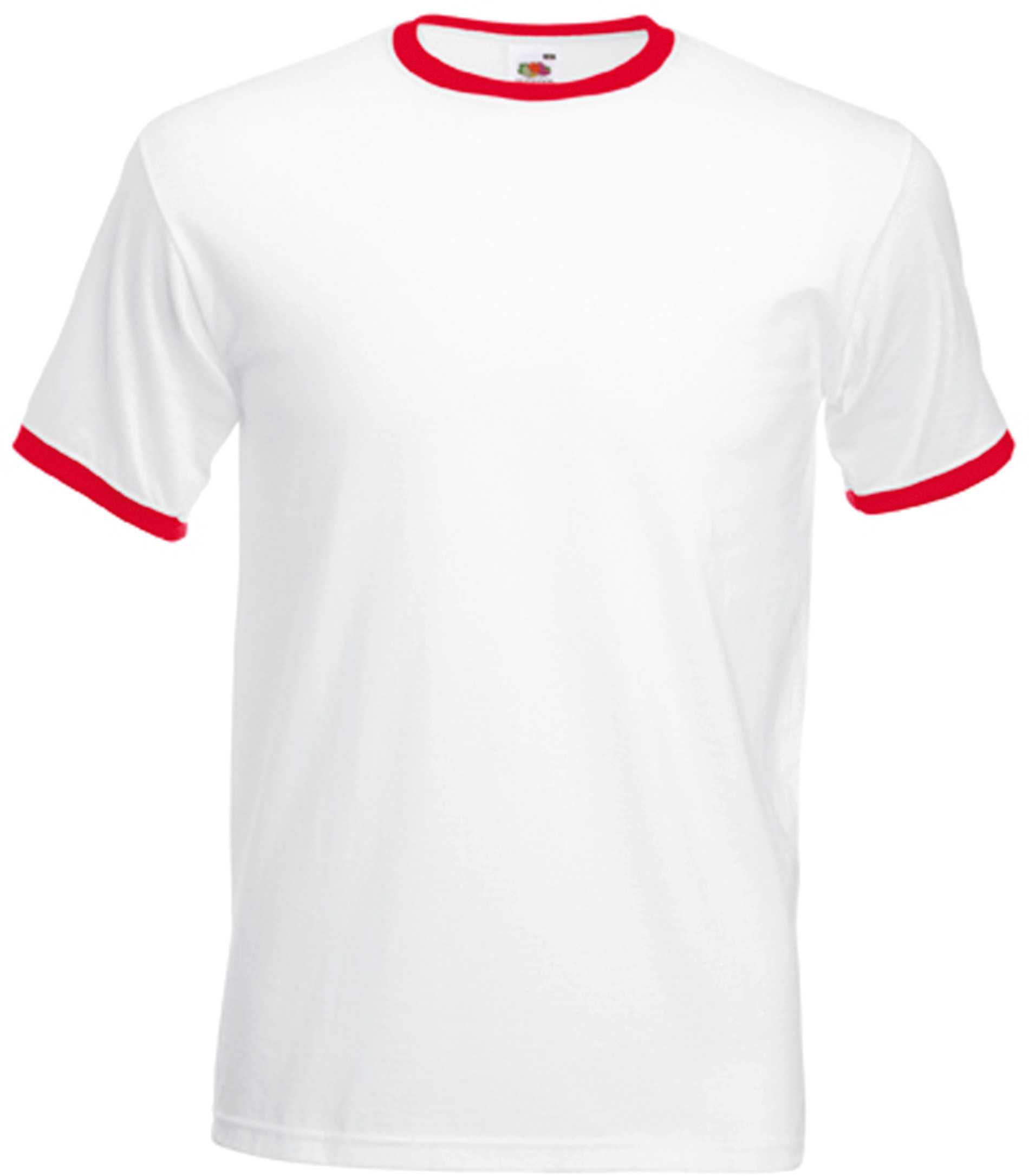 Camiseta Ringer Valueweight White / Red