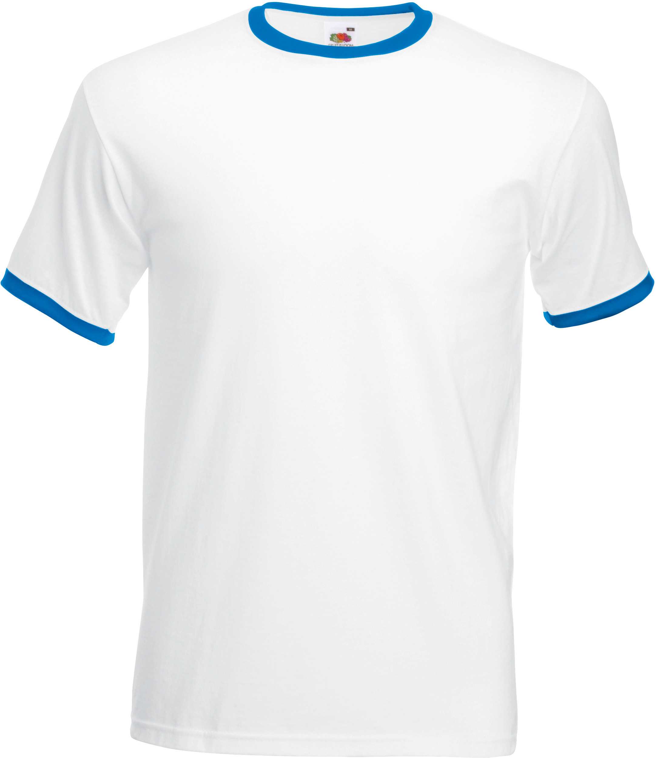 Camiseta Ringer Valueweight White / Royal Blue