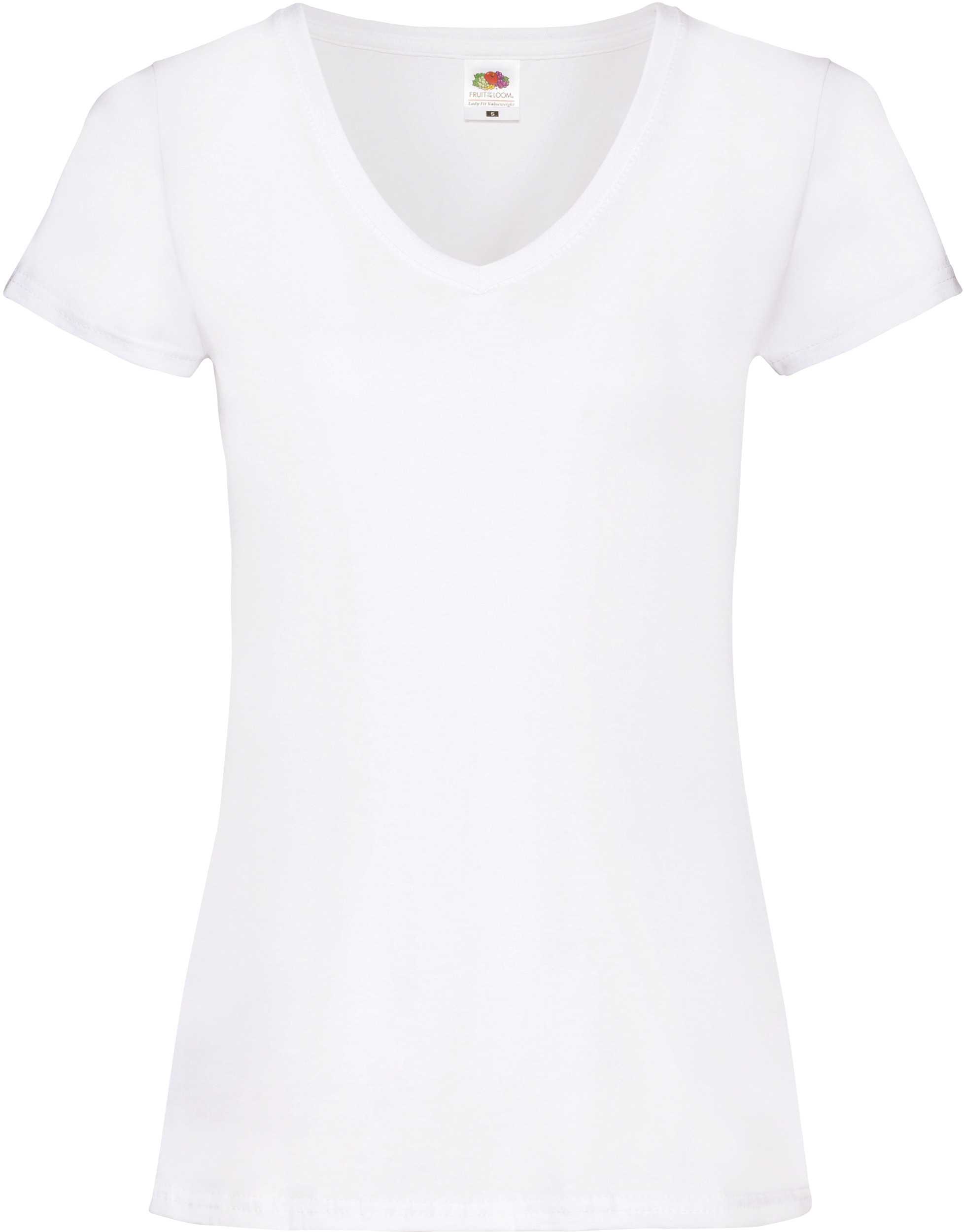 Camiseta Valueweight cuello de pico mujer (61-398-0) White