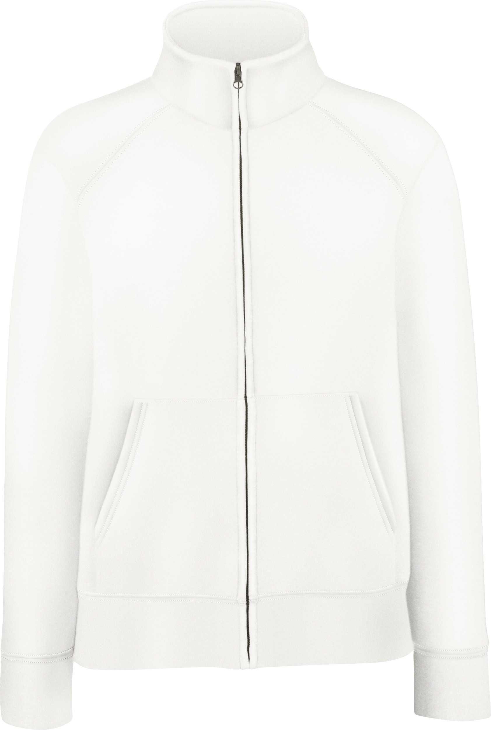 Chaqueta de felpa Premium con cremallera mujer (62-116-0) White