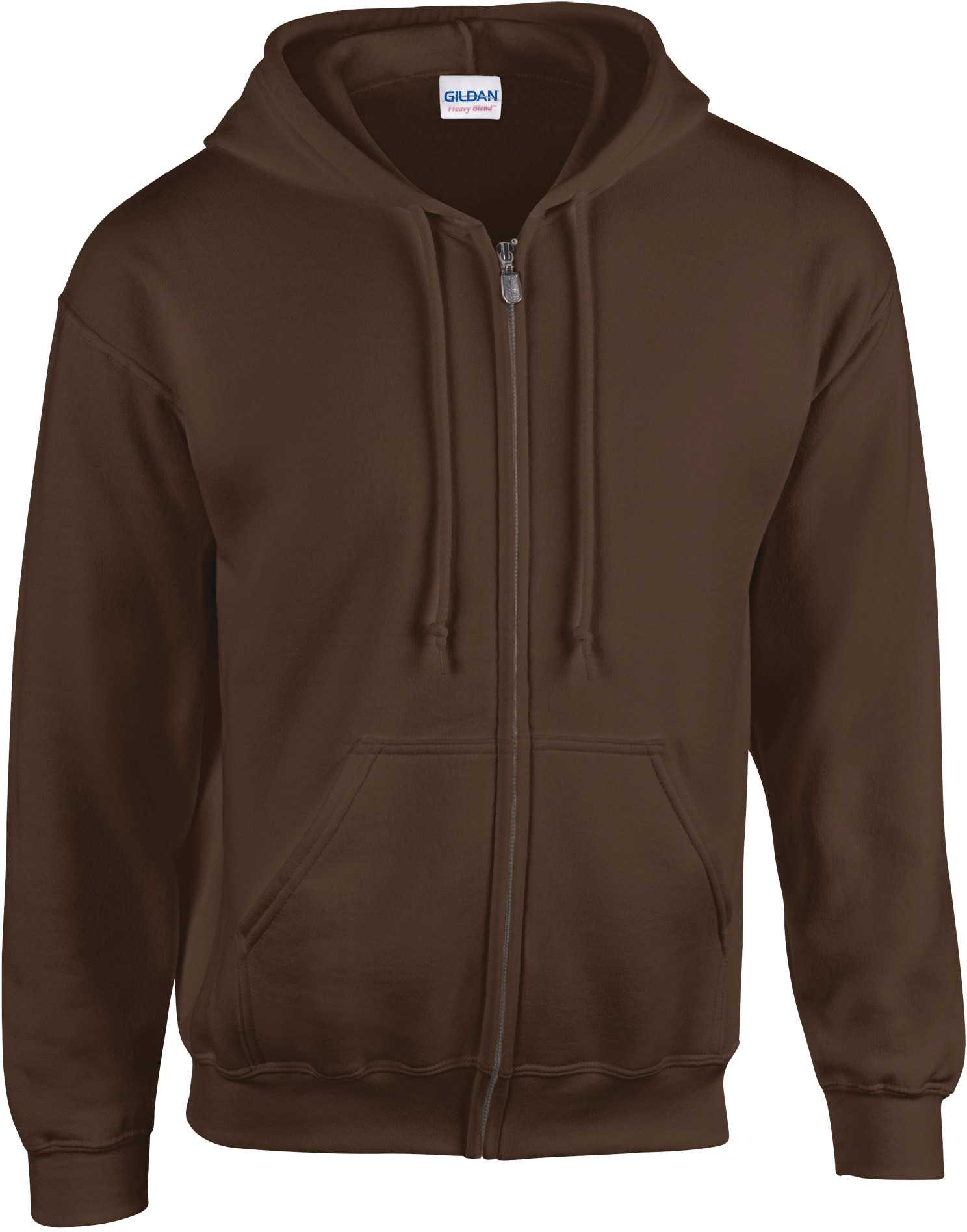 Sudadera Heavy Blend™ capucha y cremallera hombre Dark Chocolate