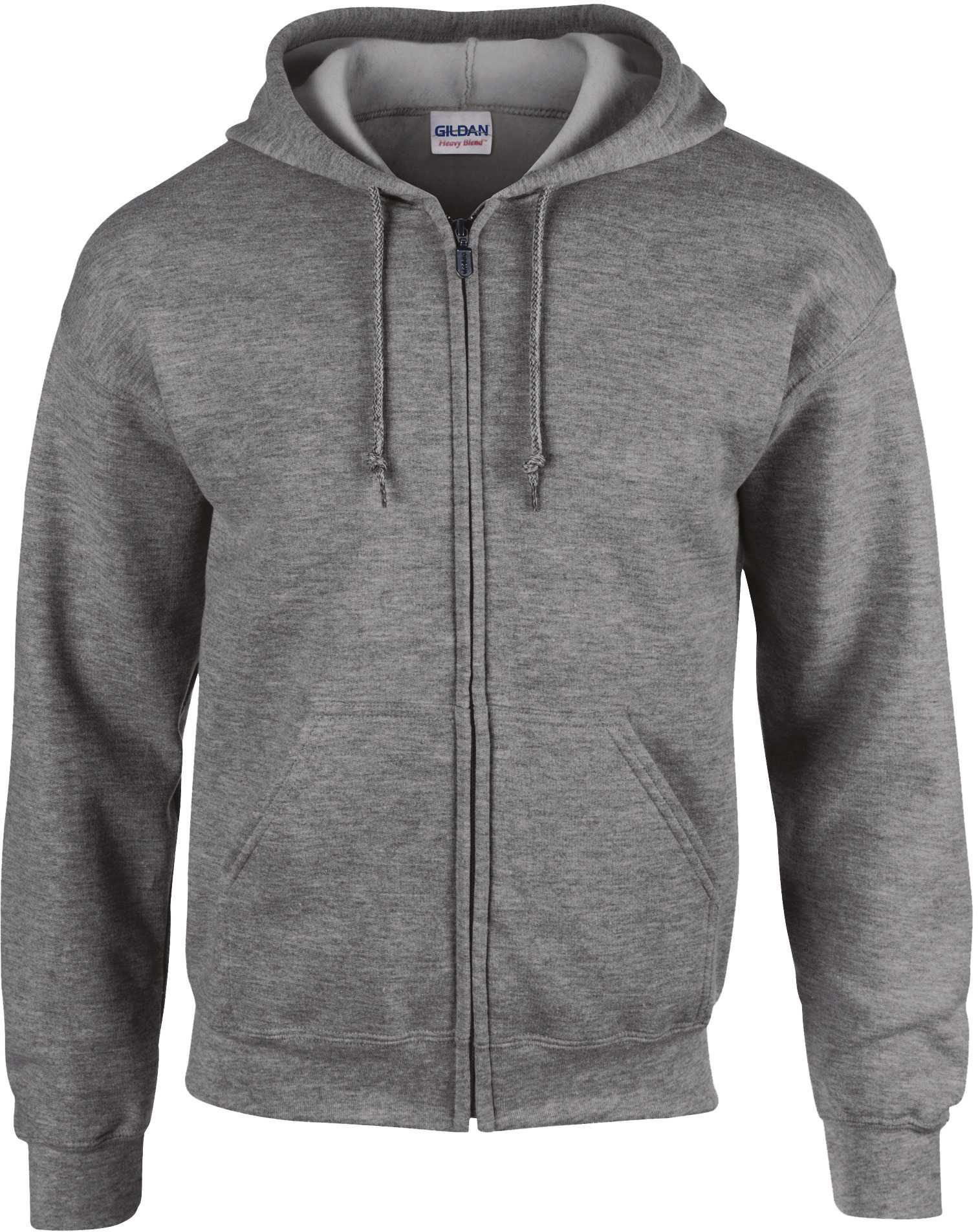 Sudadera Heavy Blend™ capucha y cremallera hombre Graphite Heather