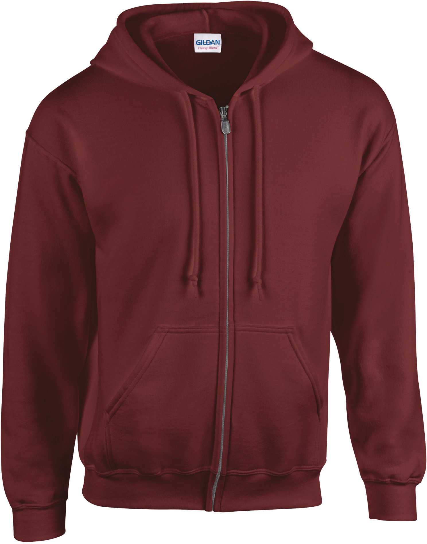 Sudadera Heavy Blend™ capucha y cremallera hombre Maroon