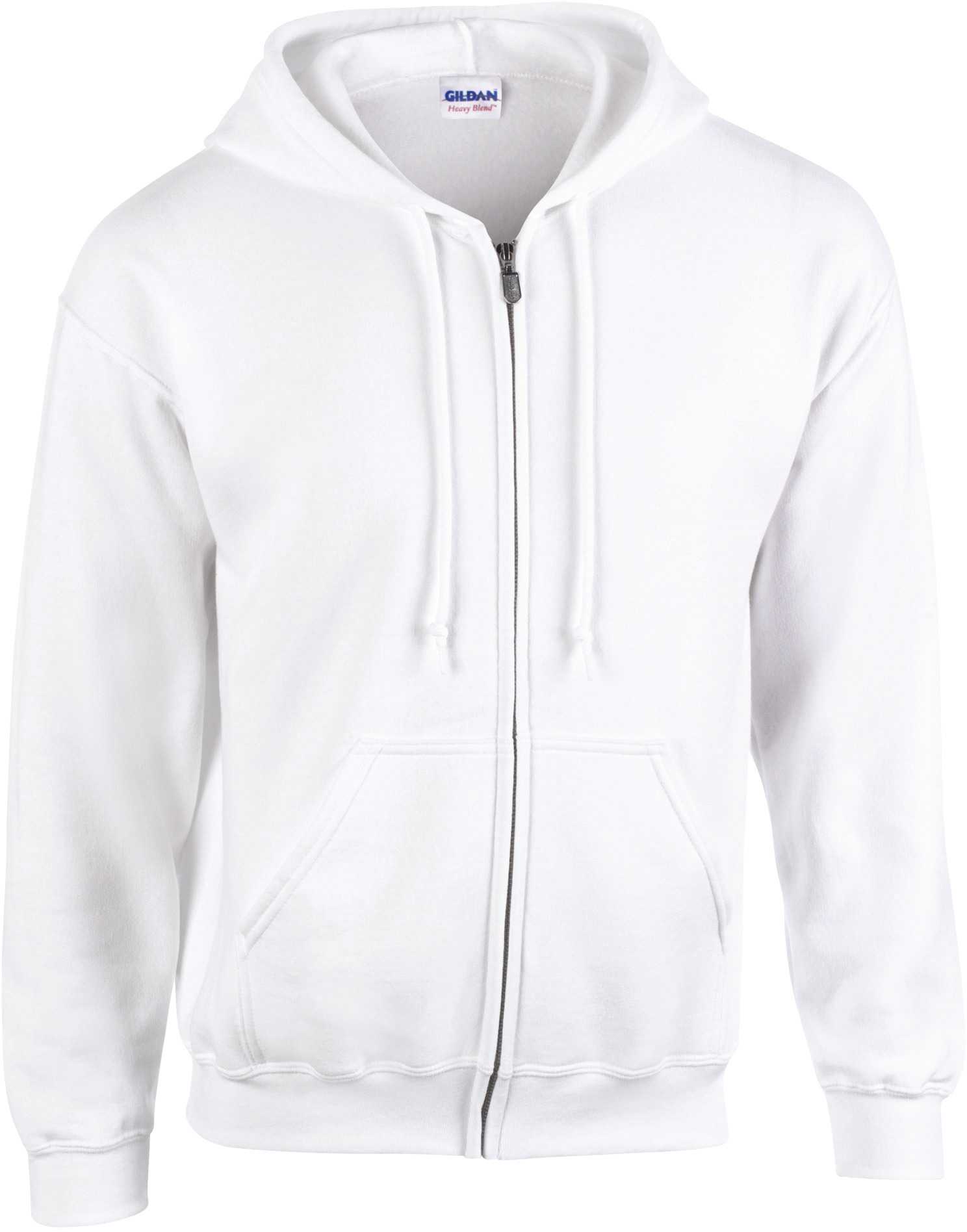 Sudadera Heavy Blend™ capucha y cremallera hombre White