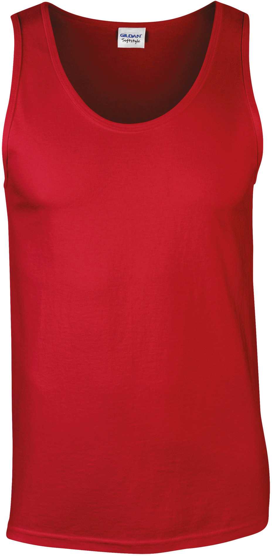 Camiseta Softstyle sin mangas hombre Red