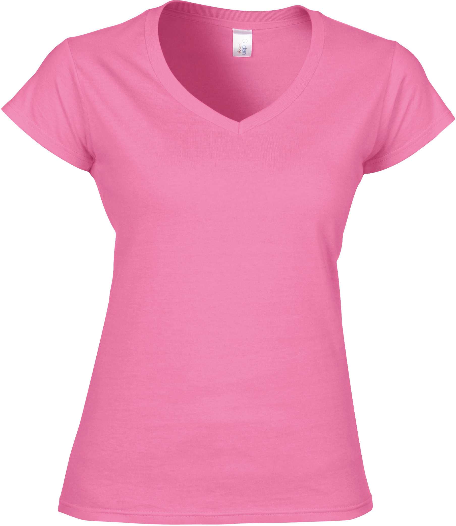 Camiseta Softstyle cuello de pico mujer Azalea