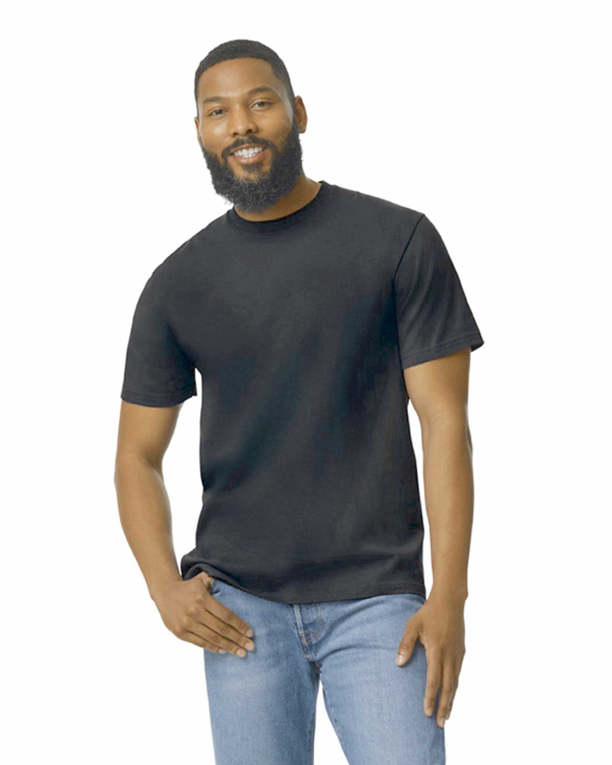Camiseta softstyle midweight hombre Pitch Black