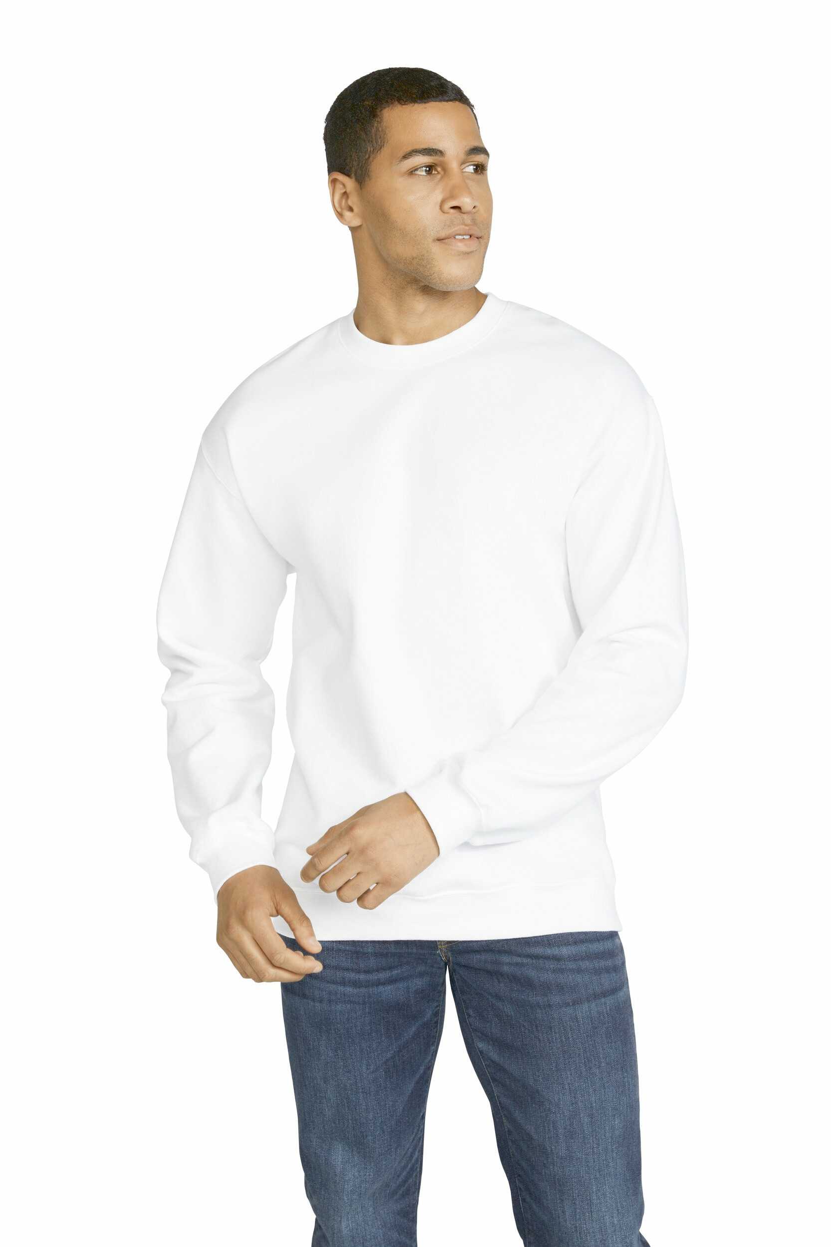 Sudadera cuello redondo Midweight Softstyle White