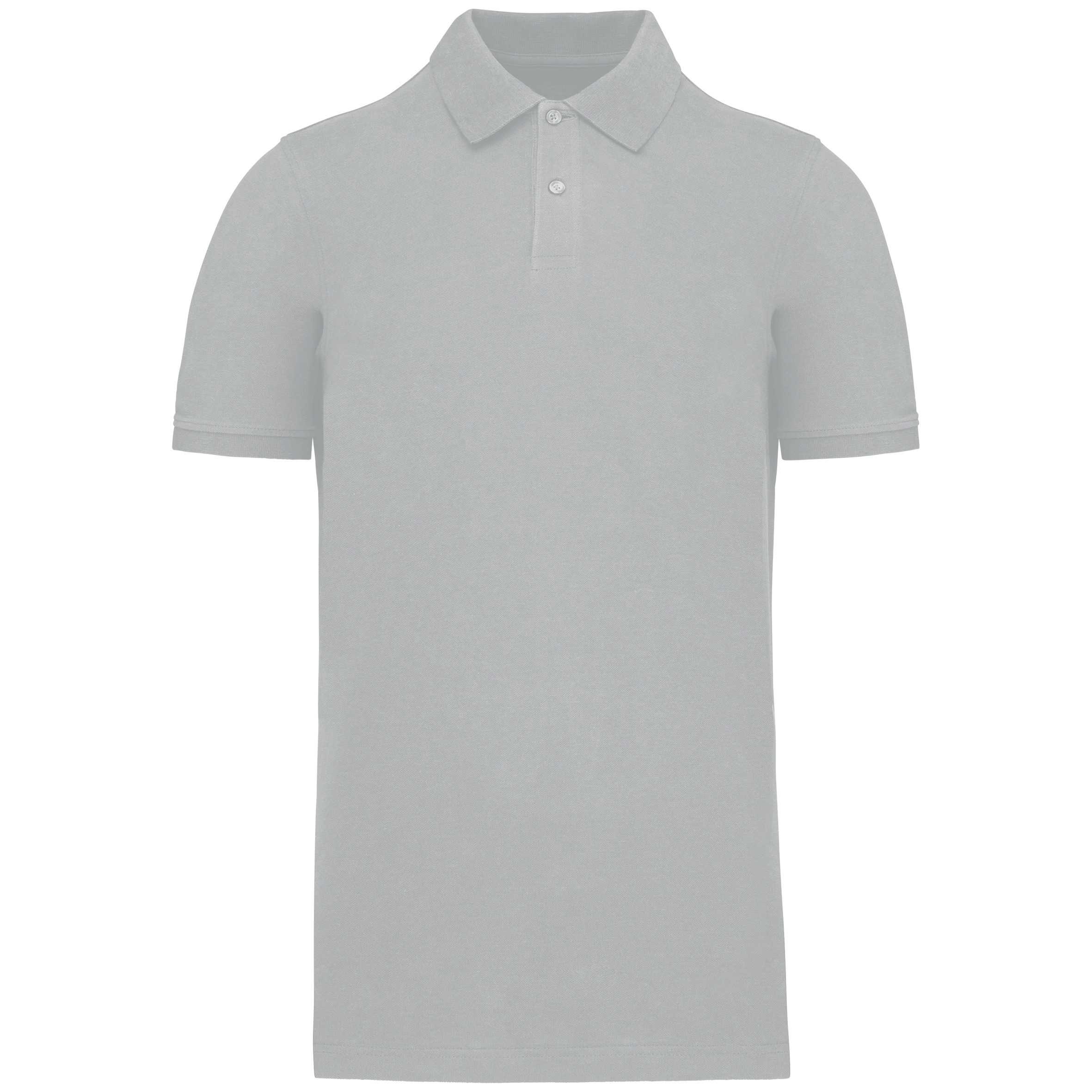 Polo piqué Bio180 hombre Snow Grey
