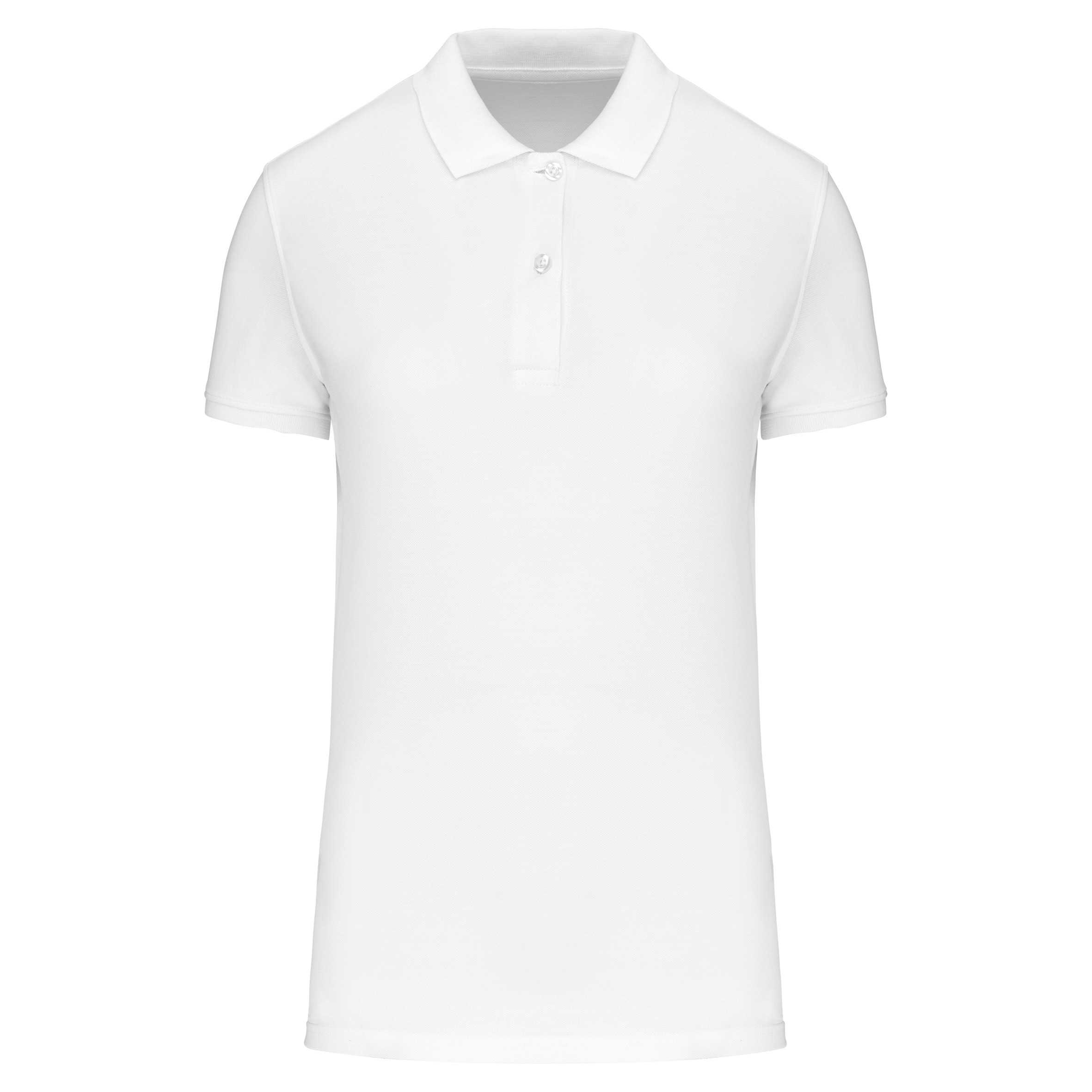 Polo piqué Bio180 mujer White