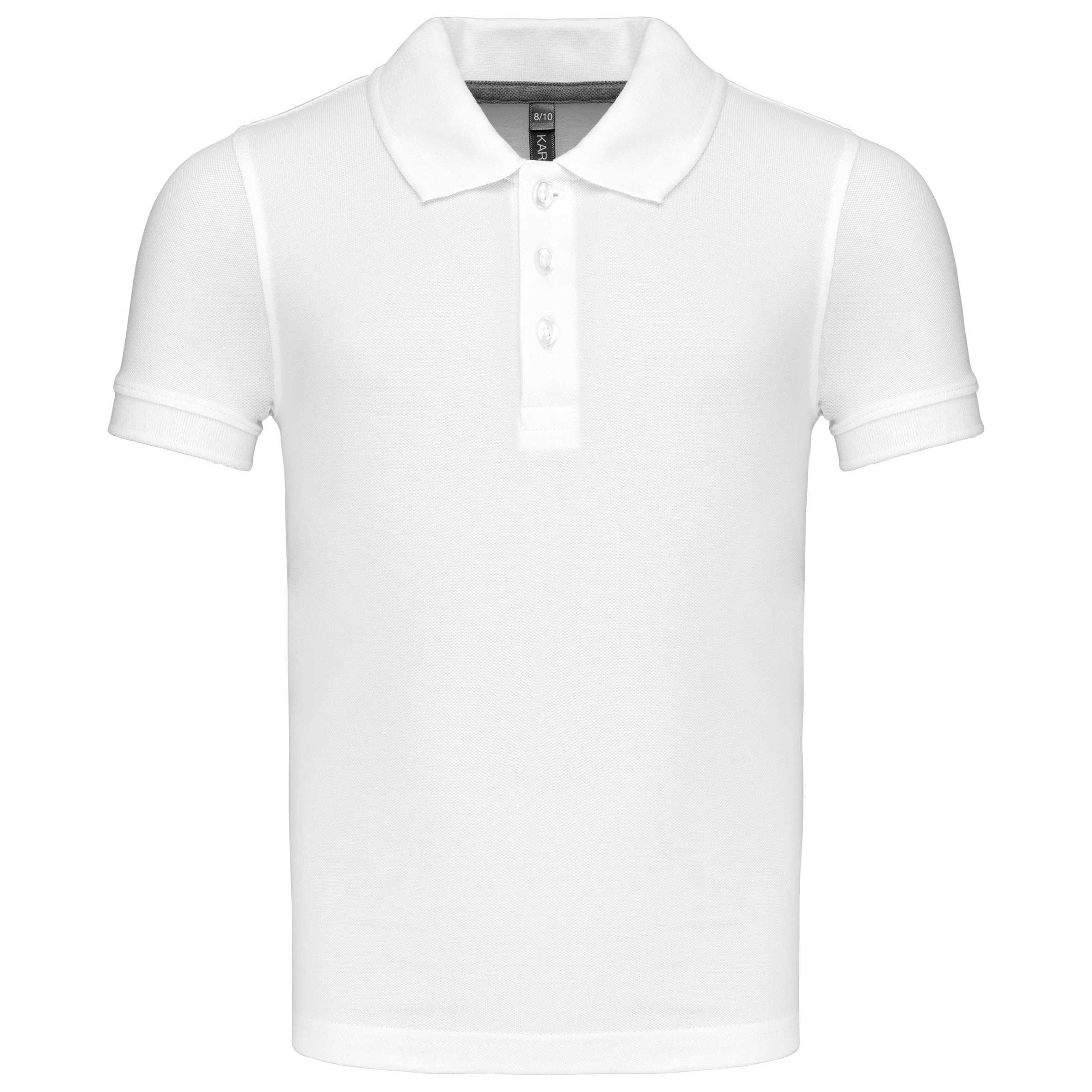 Polo manga corta niños - lavable a 60º White