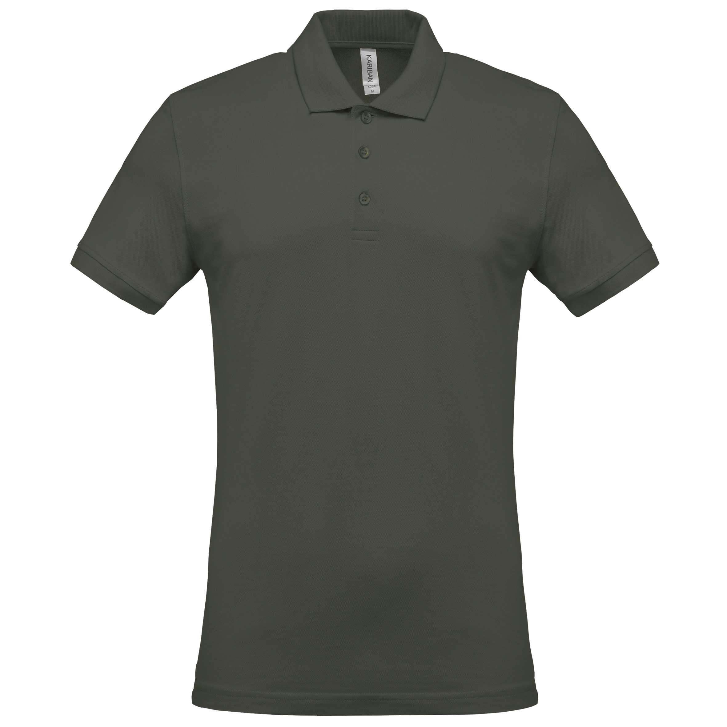 Polo piqué de manga corta hombre Dark Khaki
