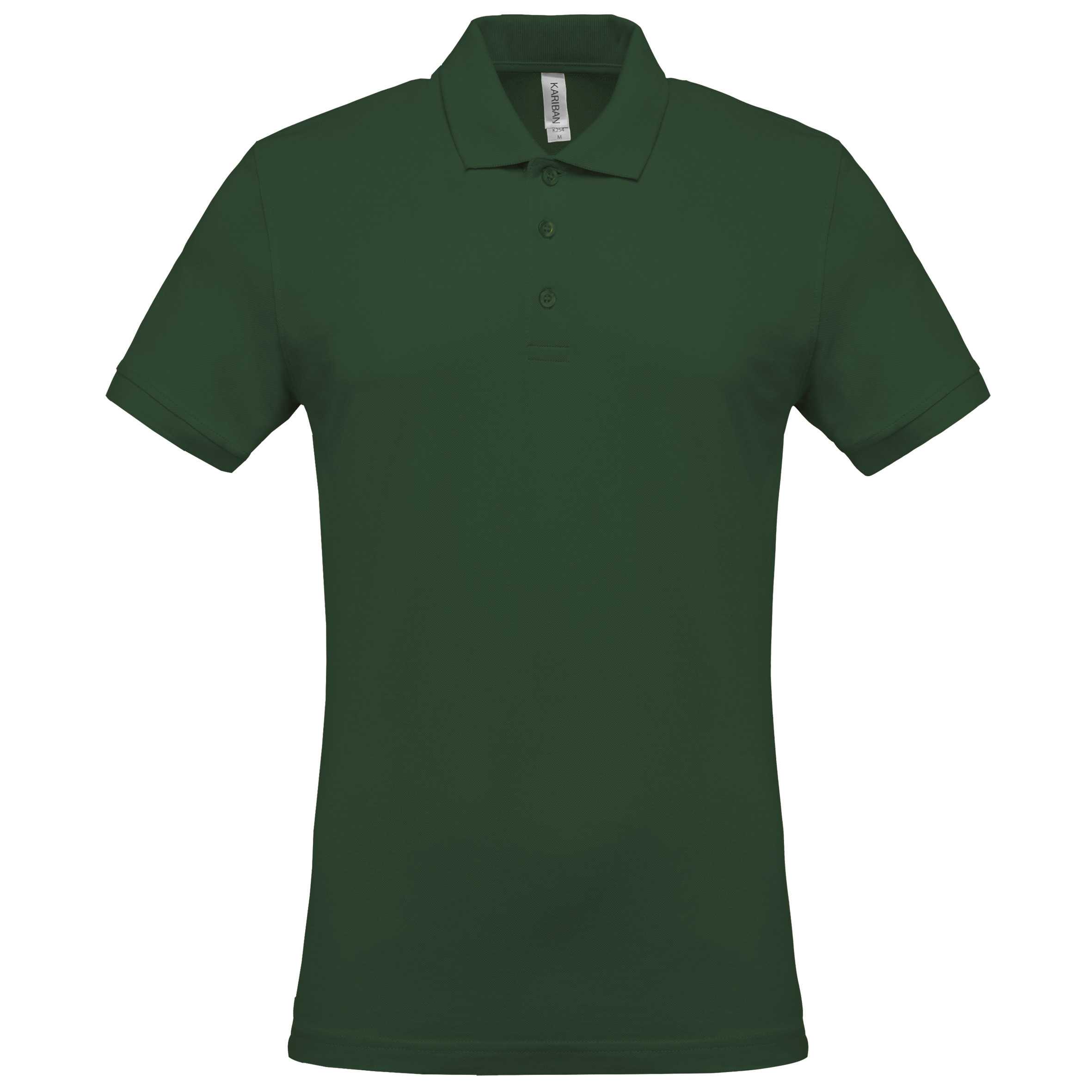 Polo piqué de manga corta hombre Forest Green