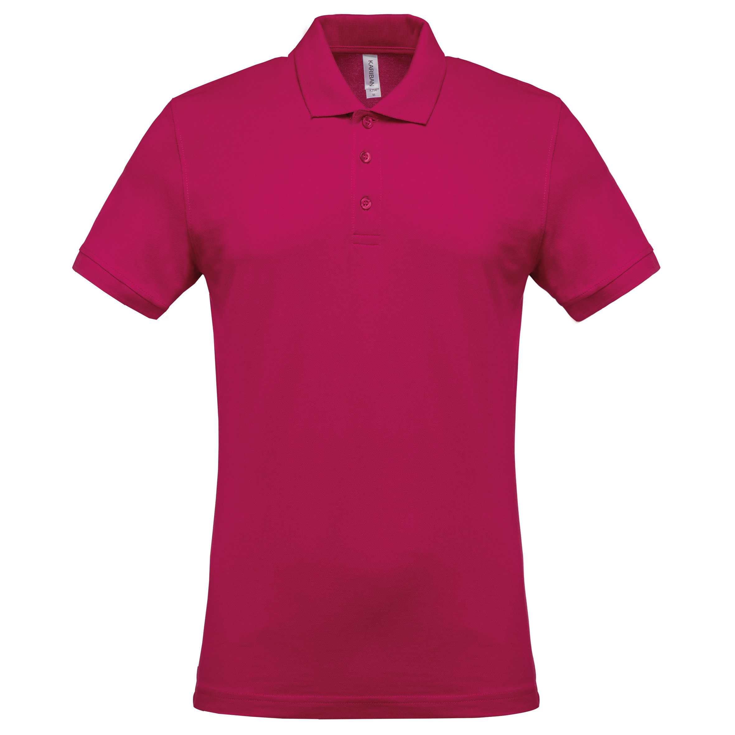 Polo piqué de manga corta hombre Fuchsia