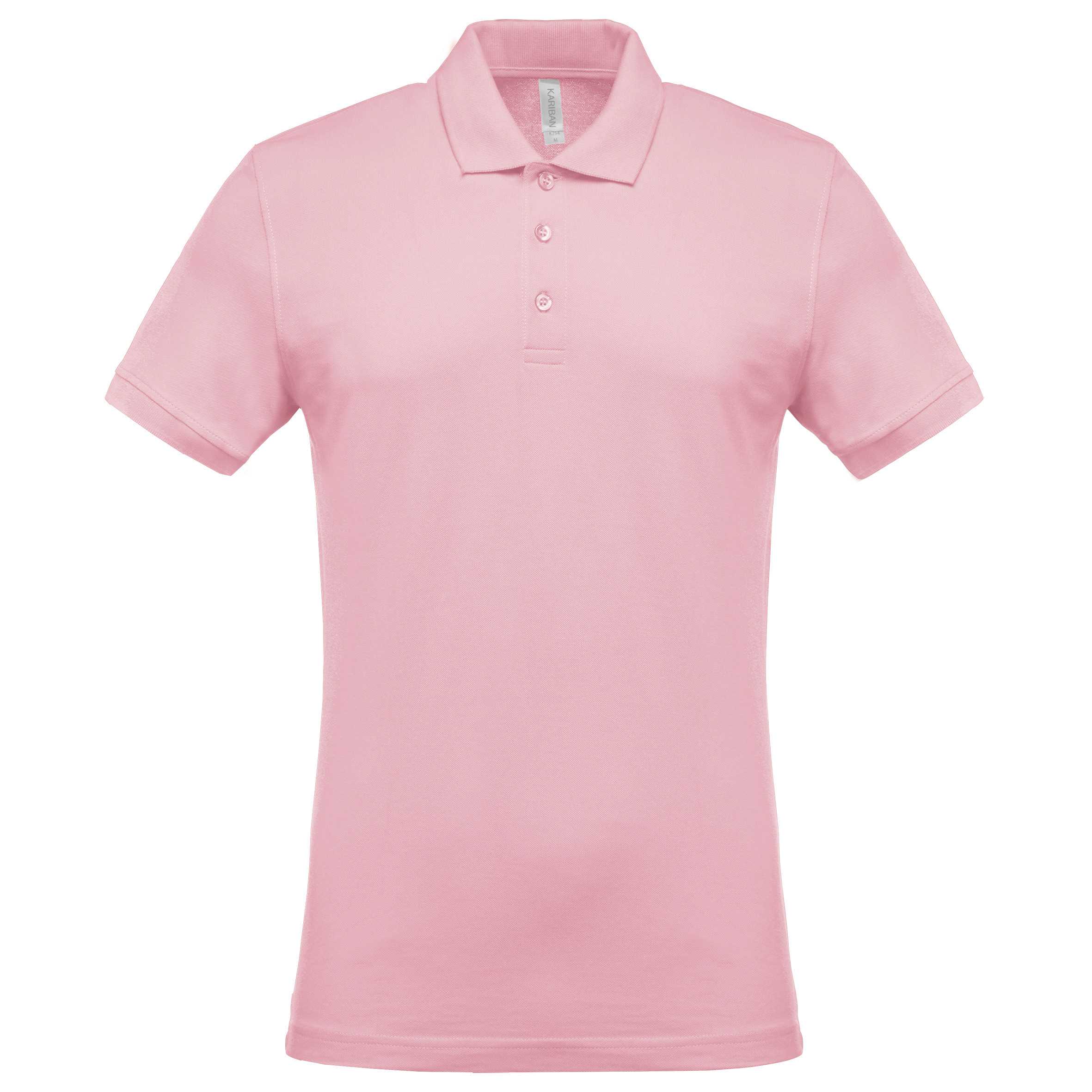 Polo piqué de manga corta hombre Pale Pink