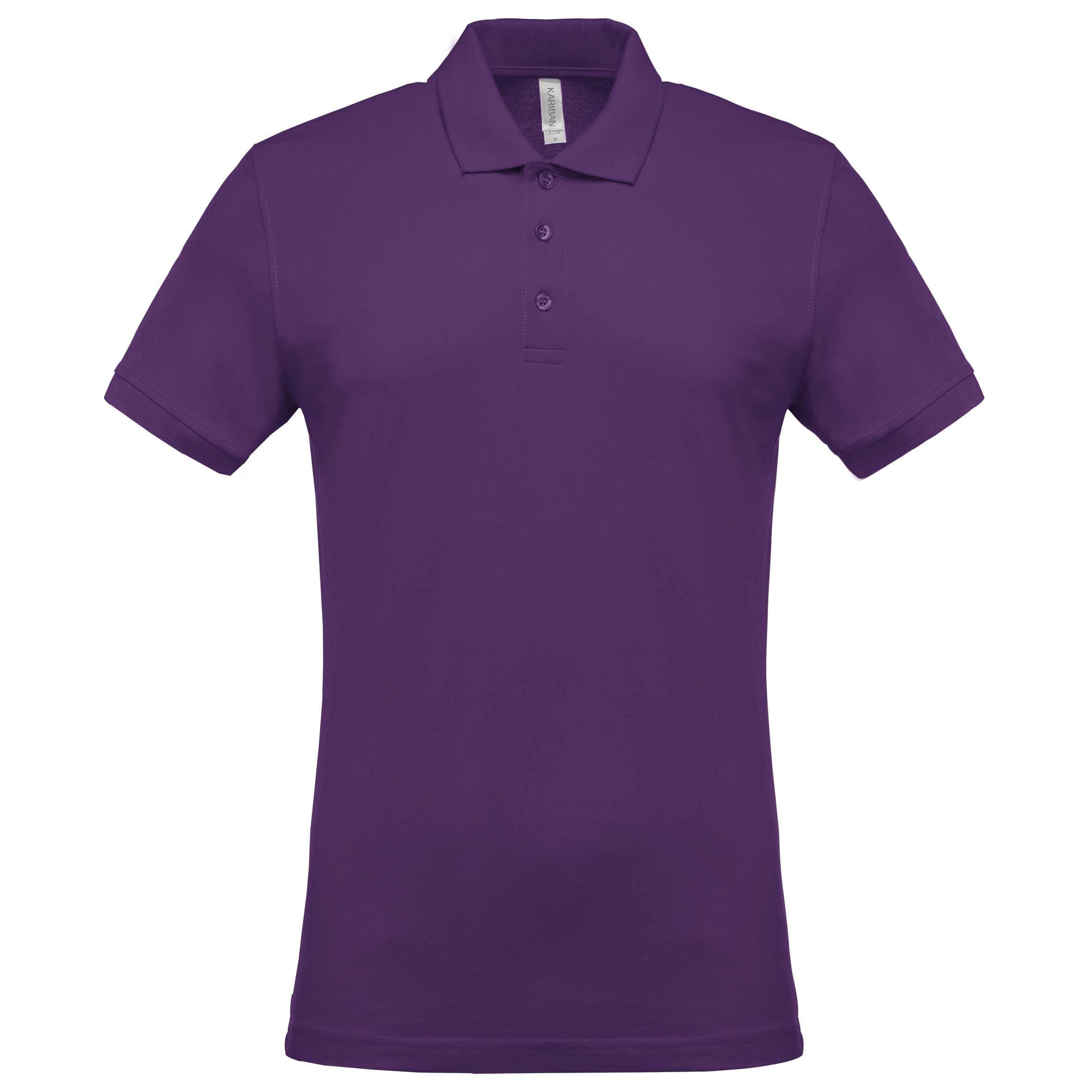 Polo piqué de manga corta hombre Purple