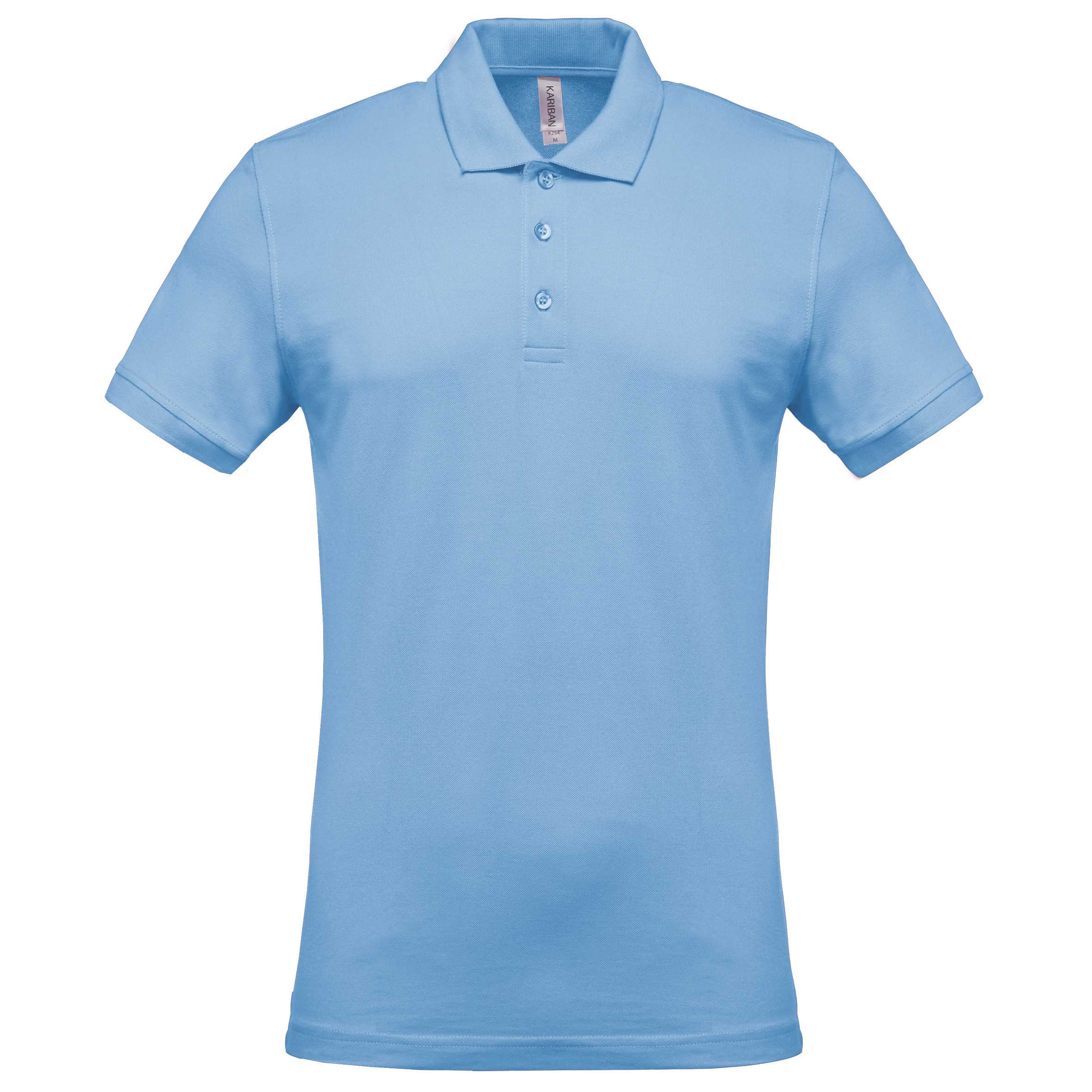 Polo piqué de manga corta hombre Sky Blue