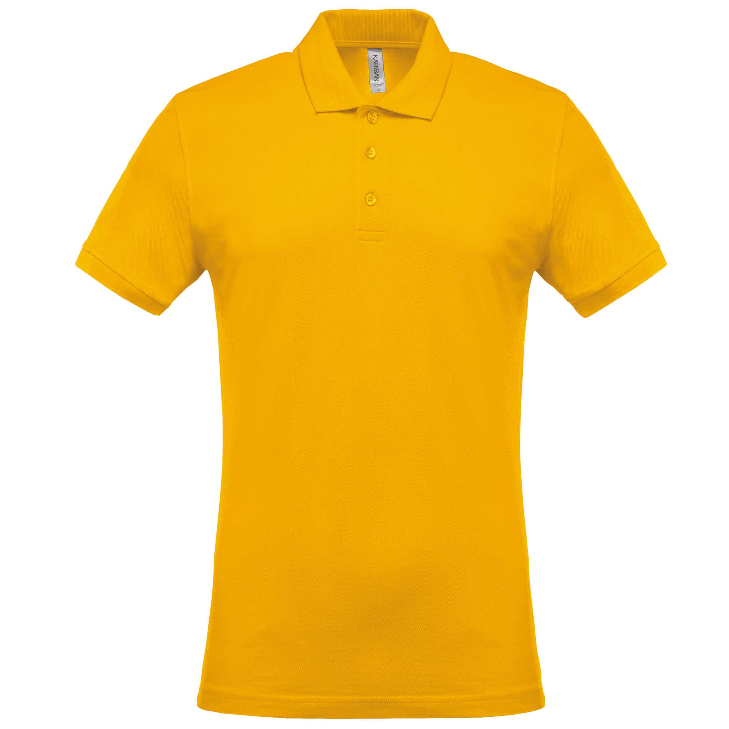 Polo piqué de manga corta hombre Yellow