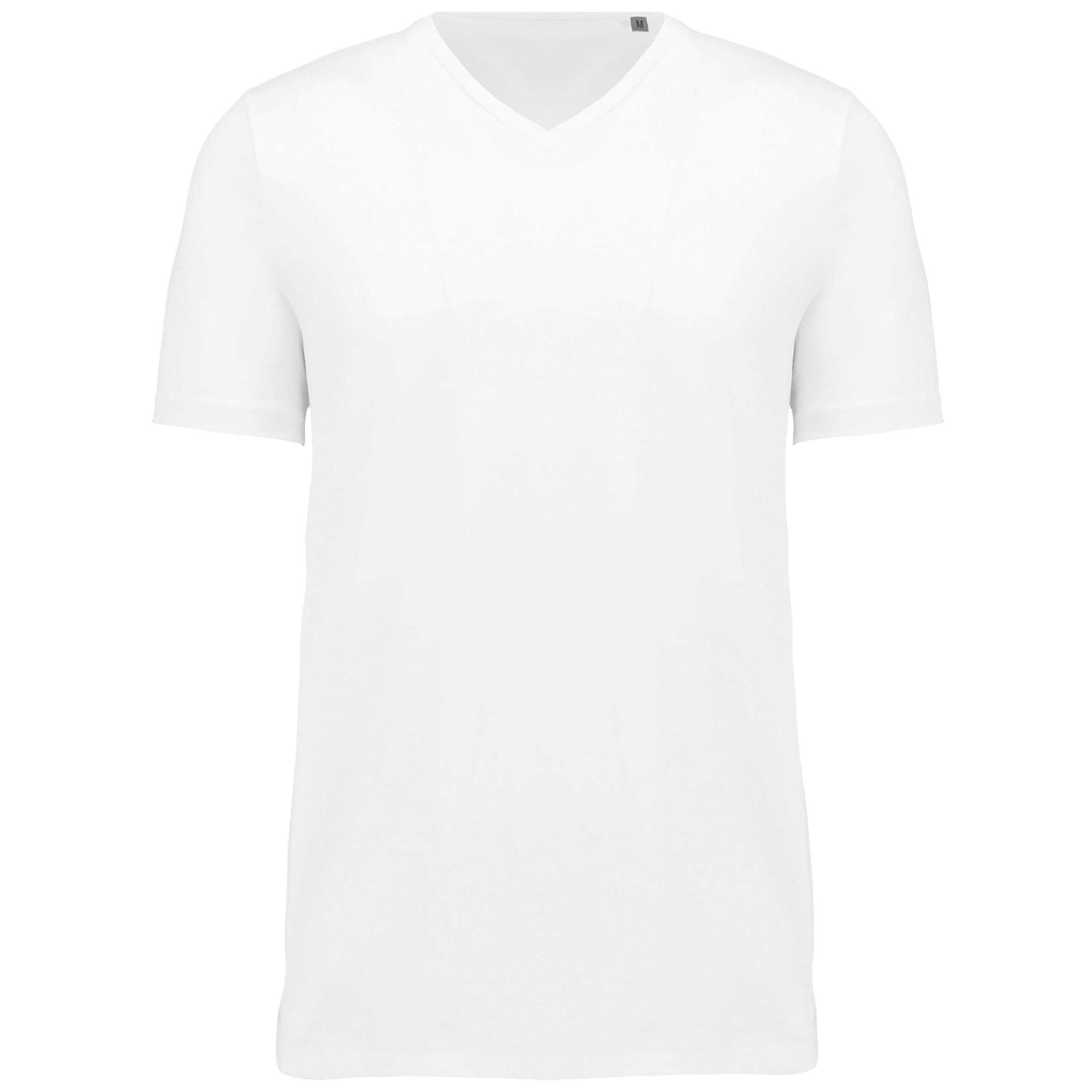 Camiseta Supima® cuello de pico manga corte hombre White