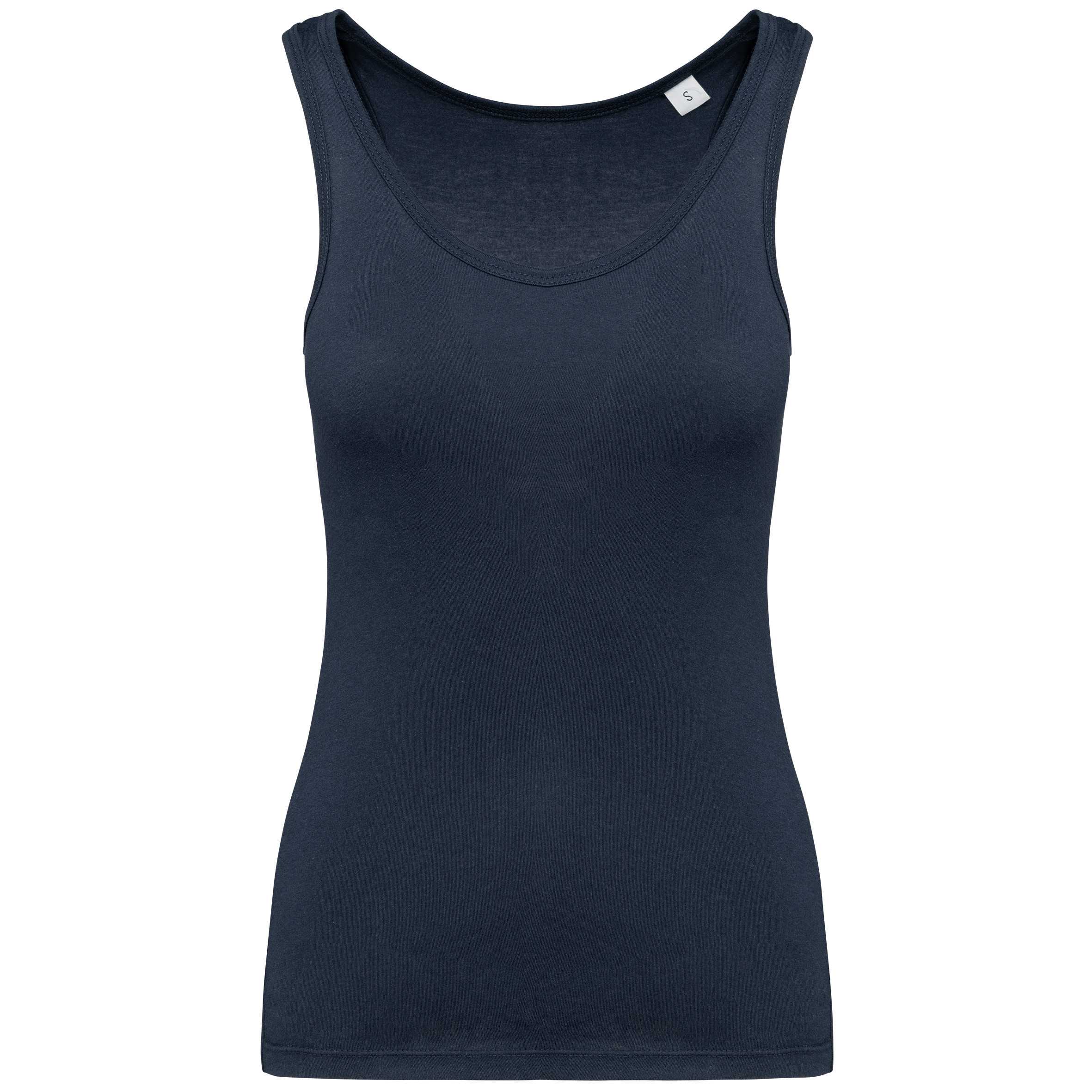 Camiseta de tirantes ecorresponsable mujer Navy