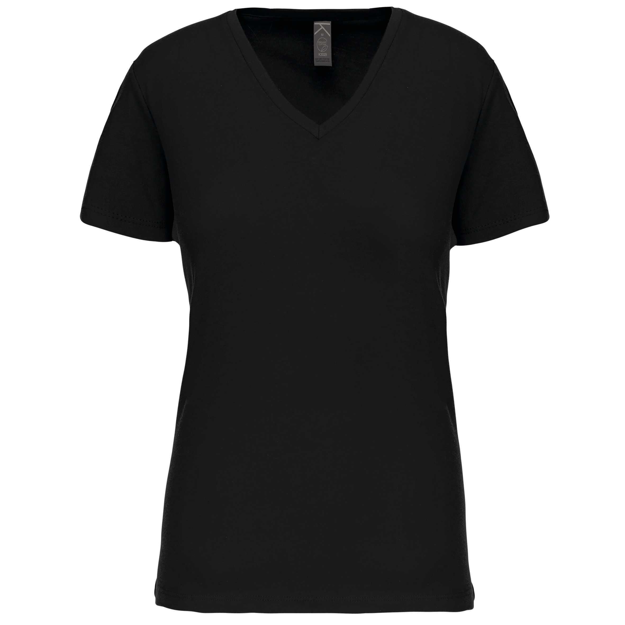 Camiseta BIO150IC cuello de pico mujer Black