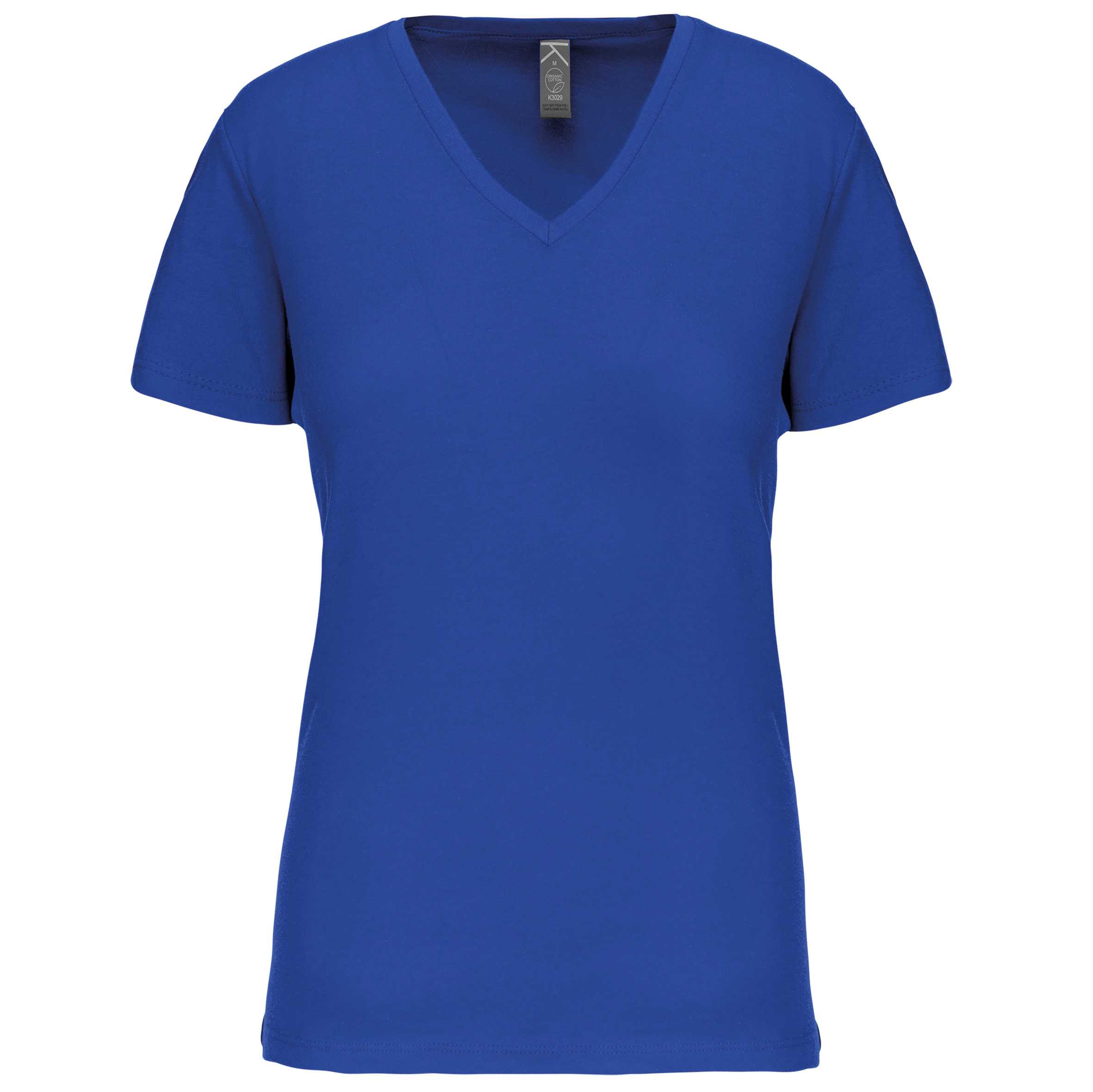 Camiseta BIO150IC cuello de pico mujer Light Royal Blue