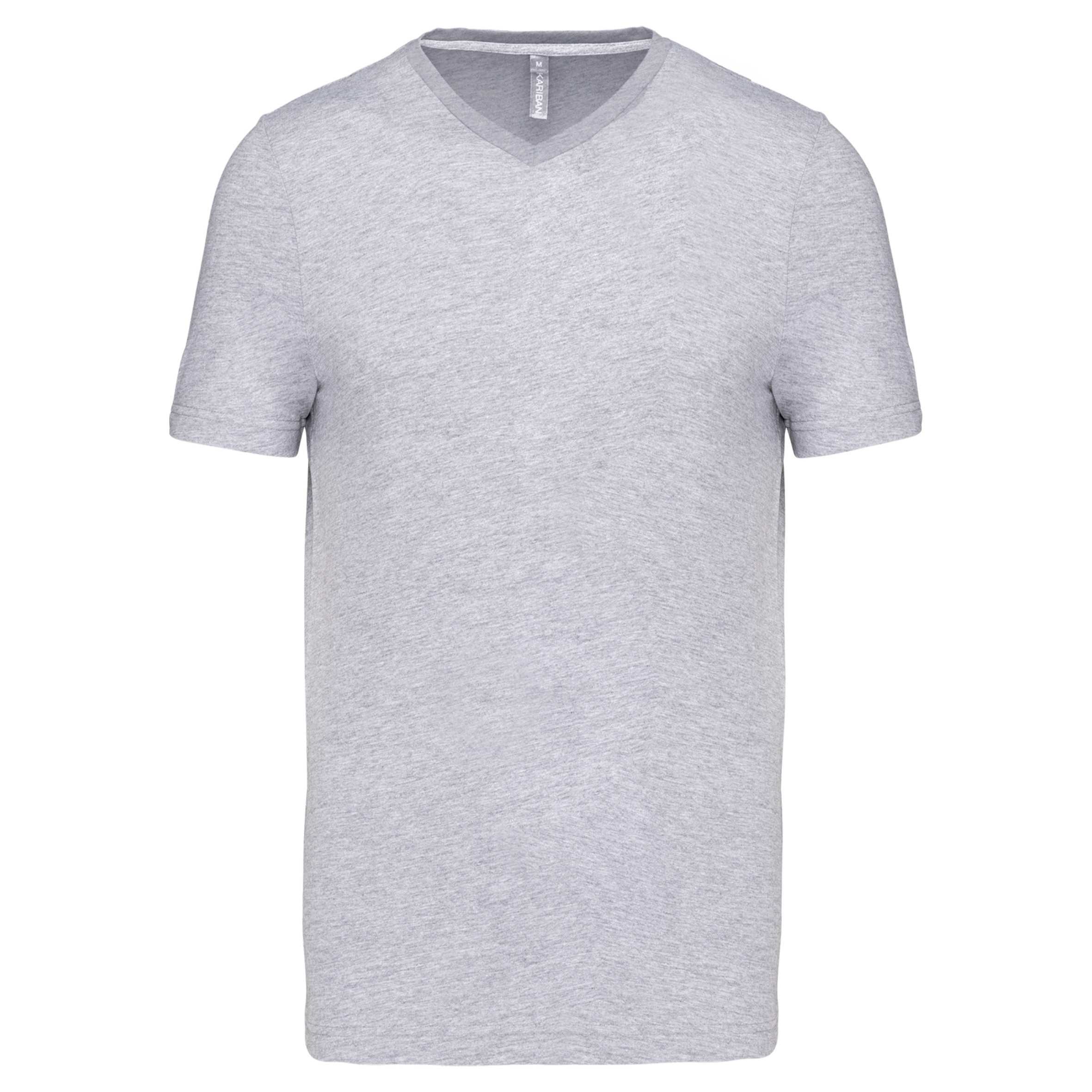 Camiseta de manga corta y cuello de pico Oxford Grey