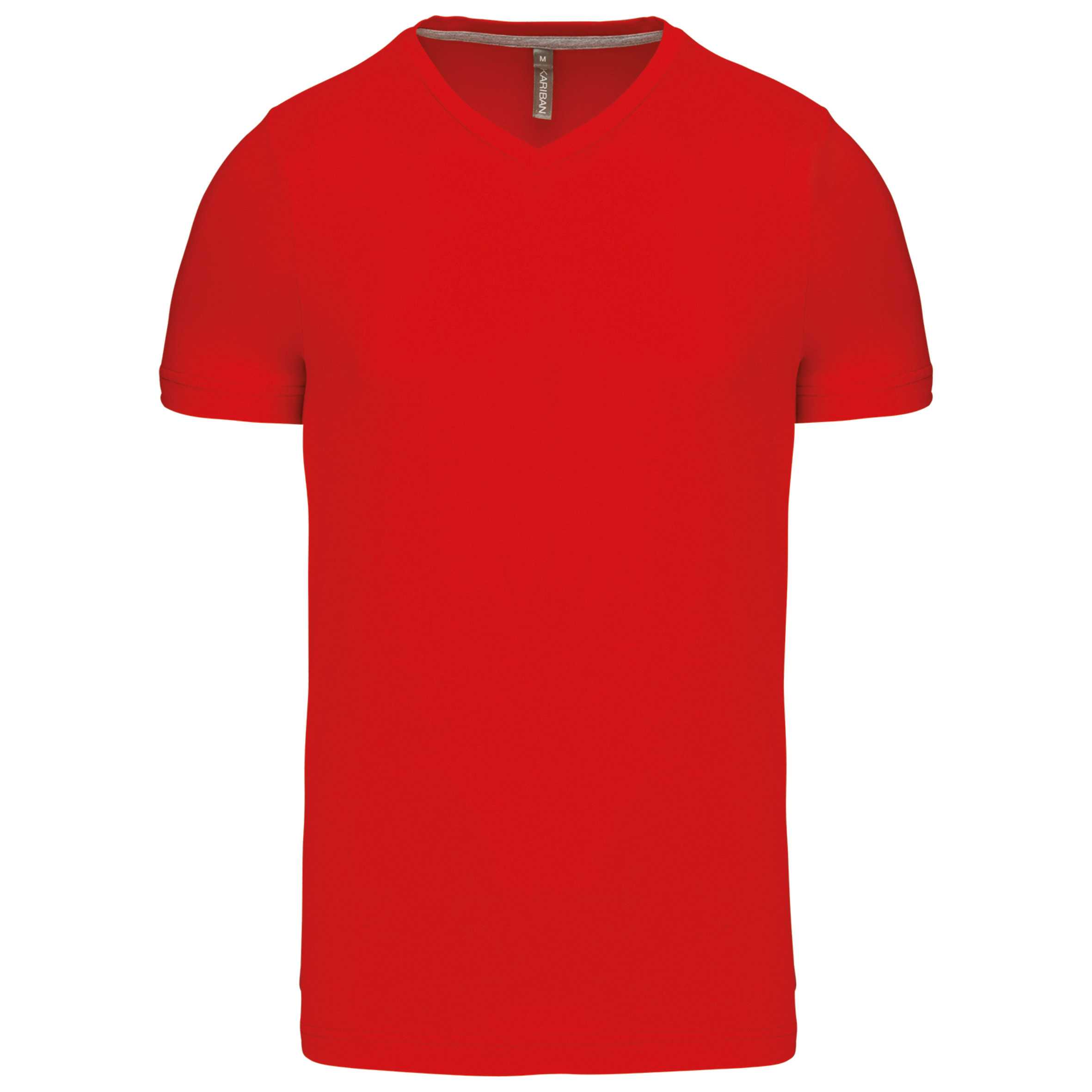 Camiseta de manga corta y cuello de pico Red