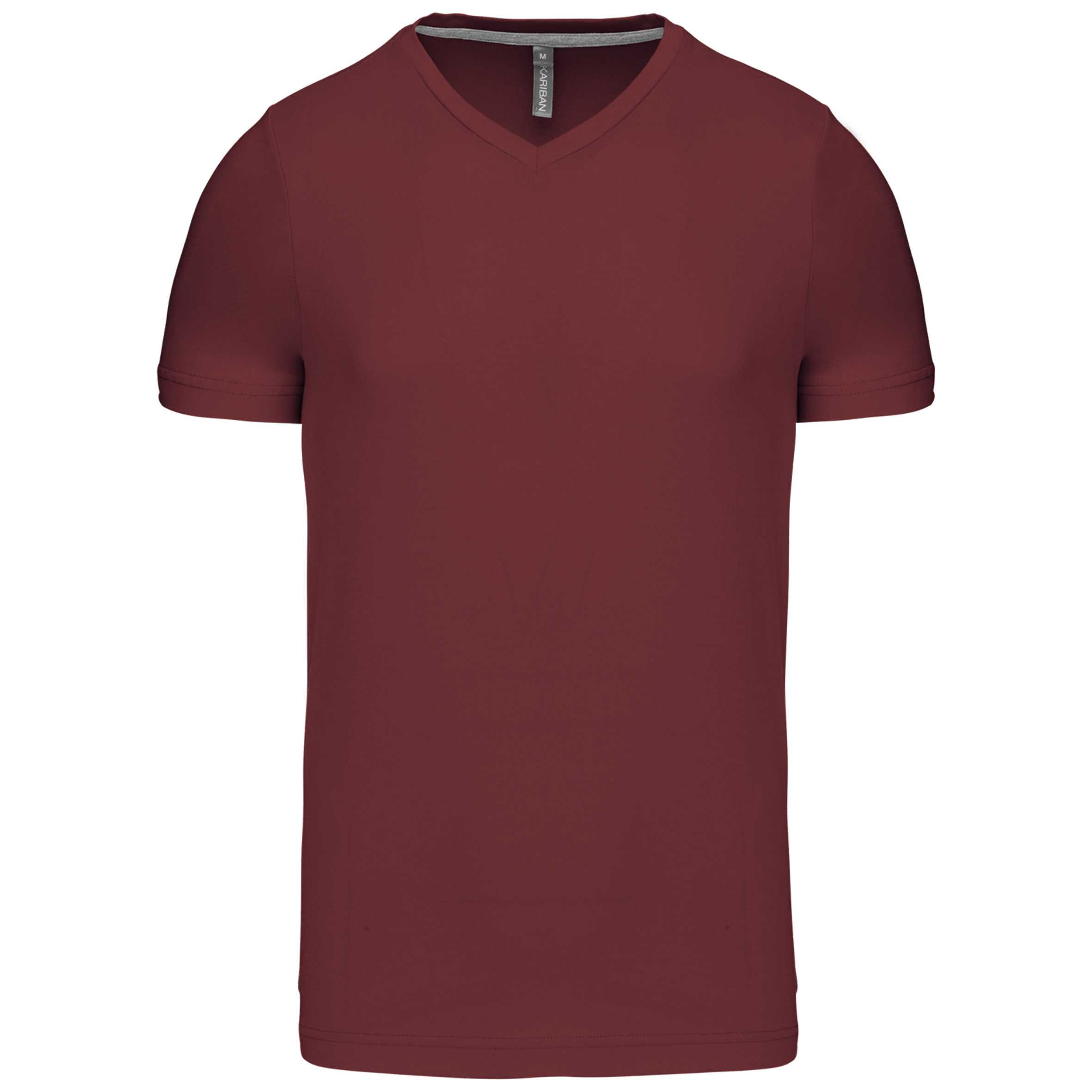 Camiseta de manga corta y cuello de pico Wine