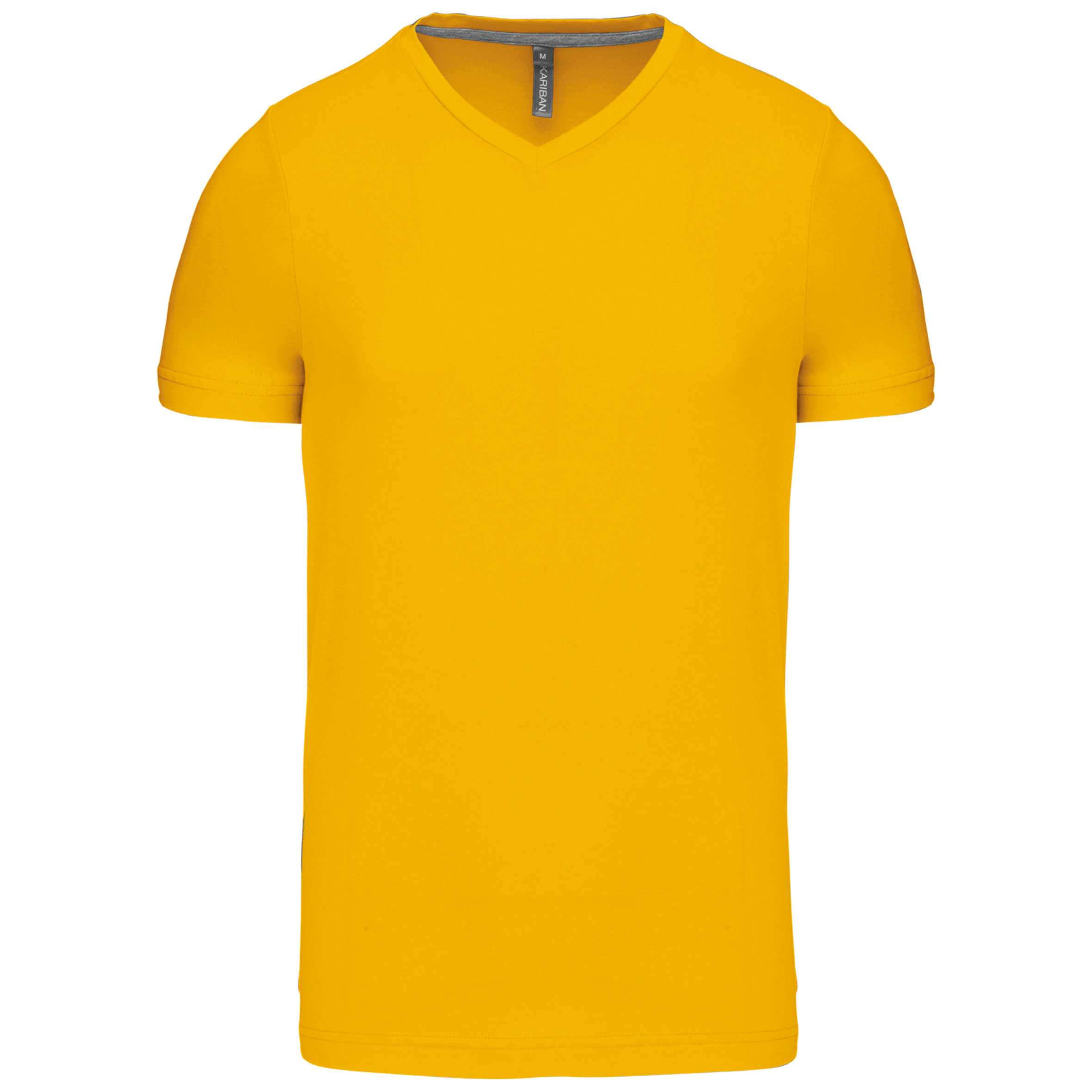 Camiseta de manga corta y cuello de pico Yellow