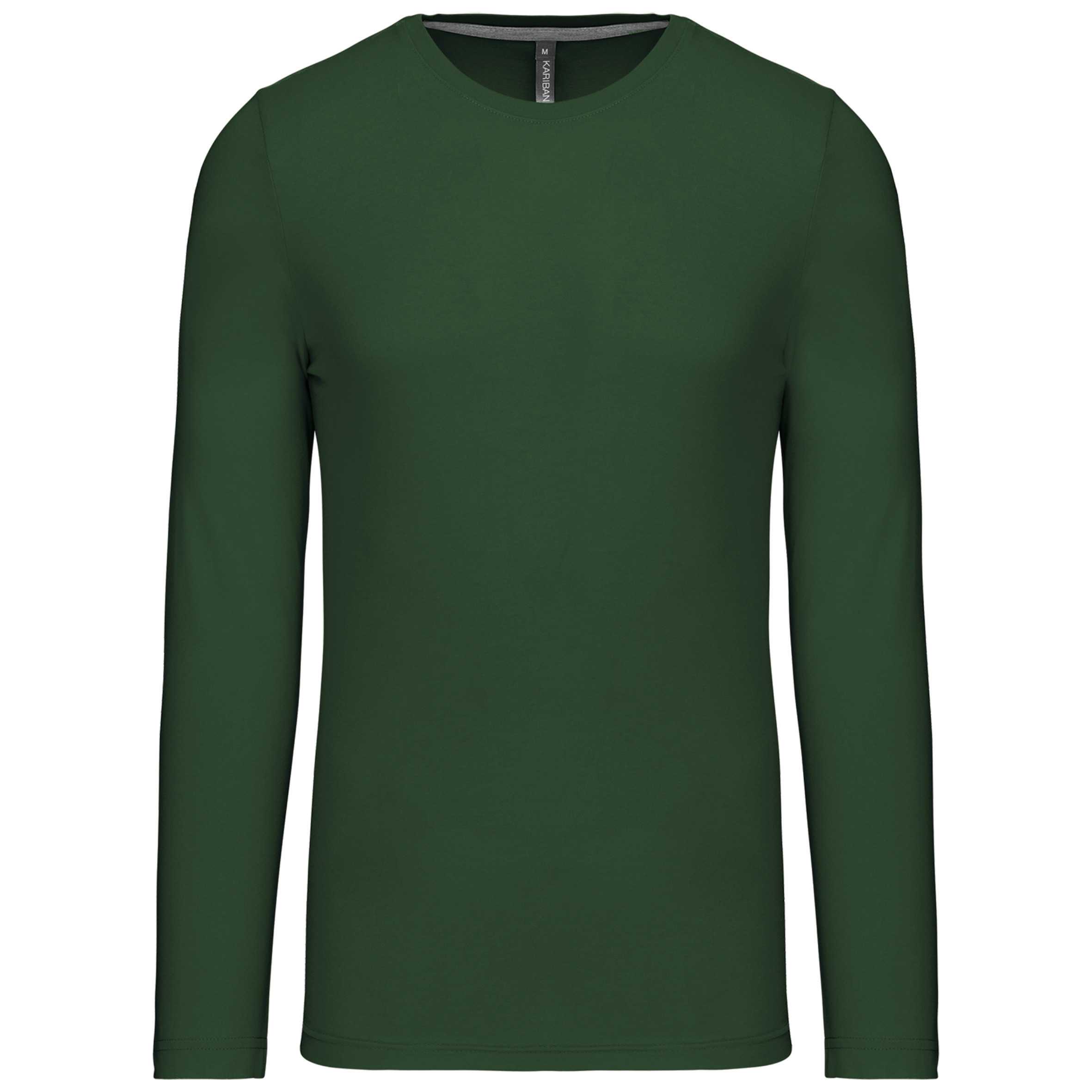 Camiseta de maga larga y cuello redondo hombre Forest Green