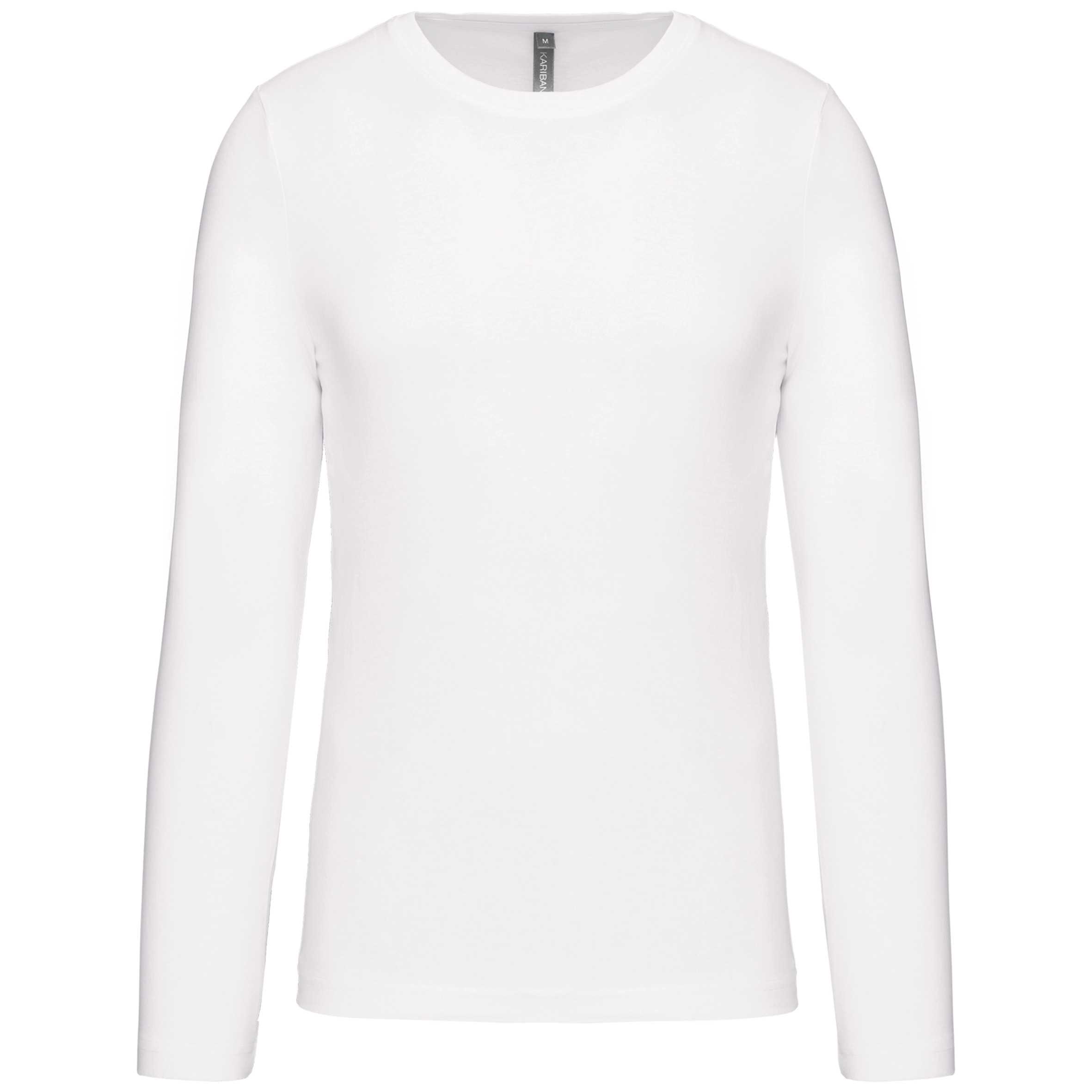 Camiseta de maga larga y cuello redondo hombre White