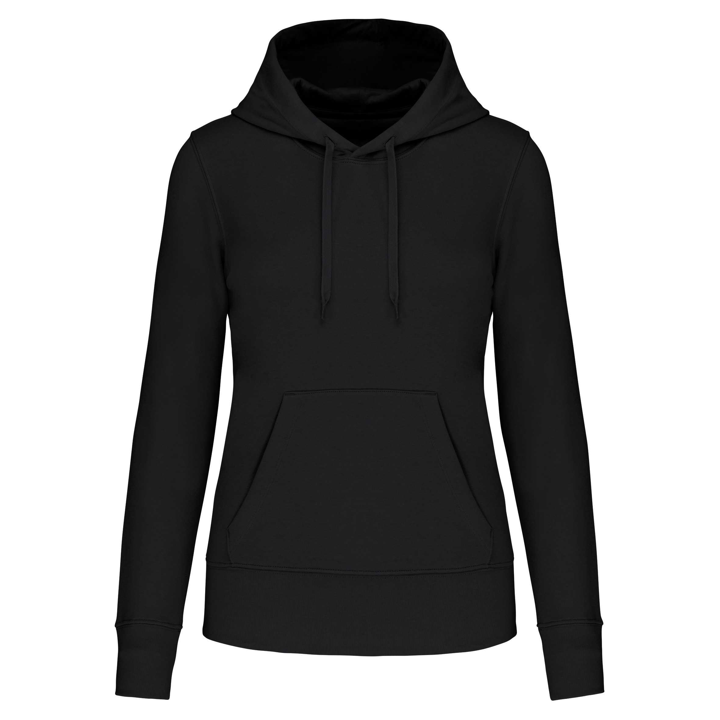 Sudadera capucha ecorresponsable mujer Black