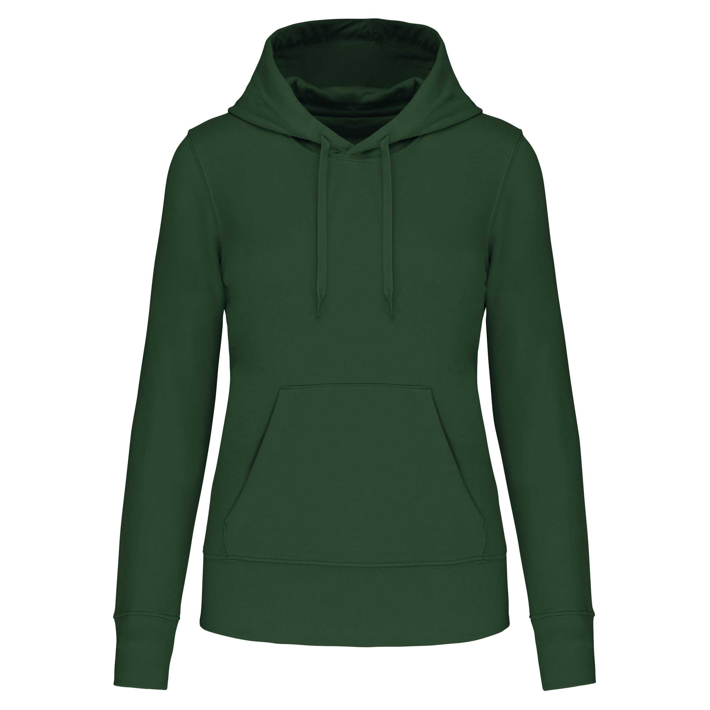 Sudadera capucha ecorresponsable mujer Forest Green
