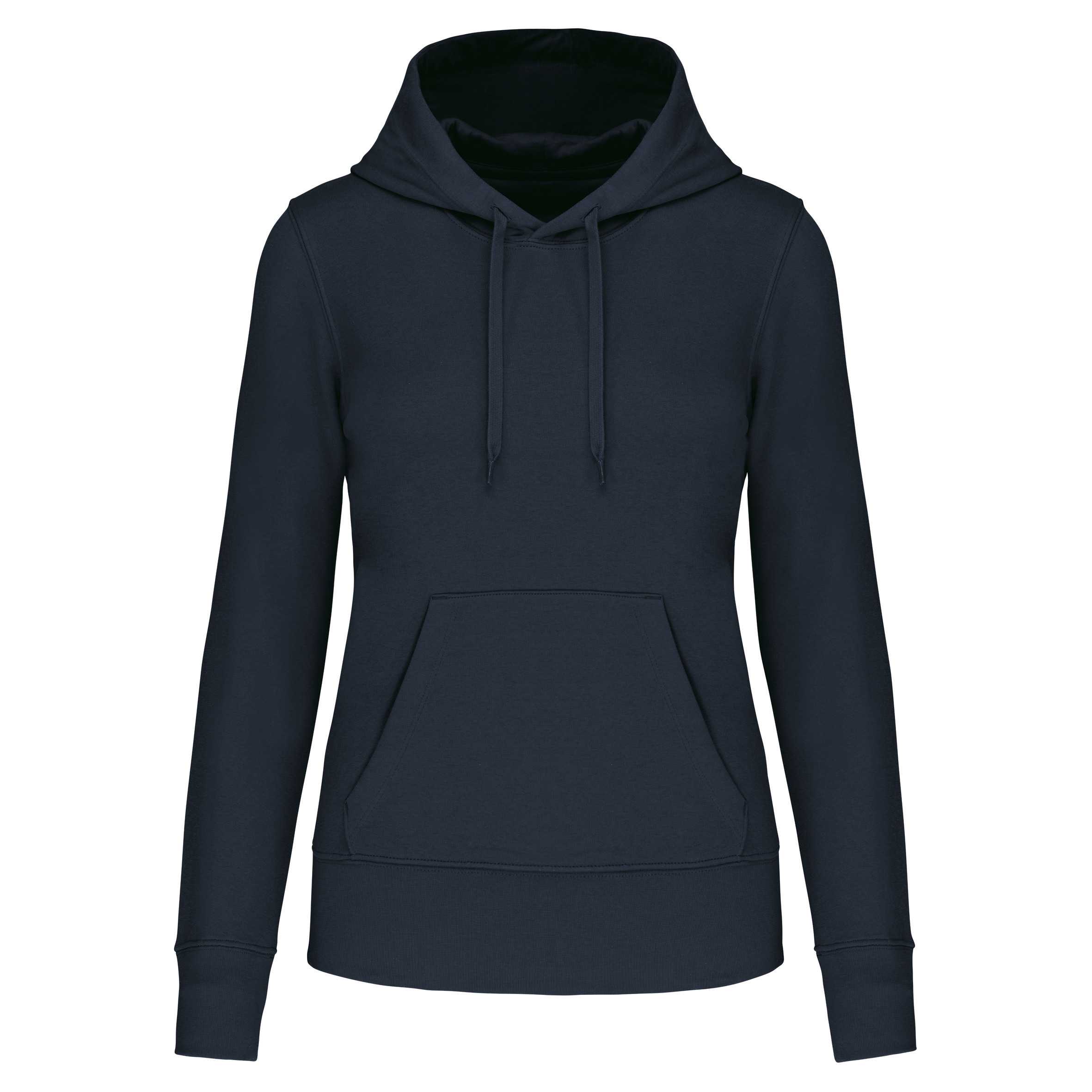 Sudadera capucha ecorresponsable mujer Navy