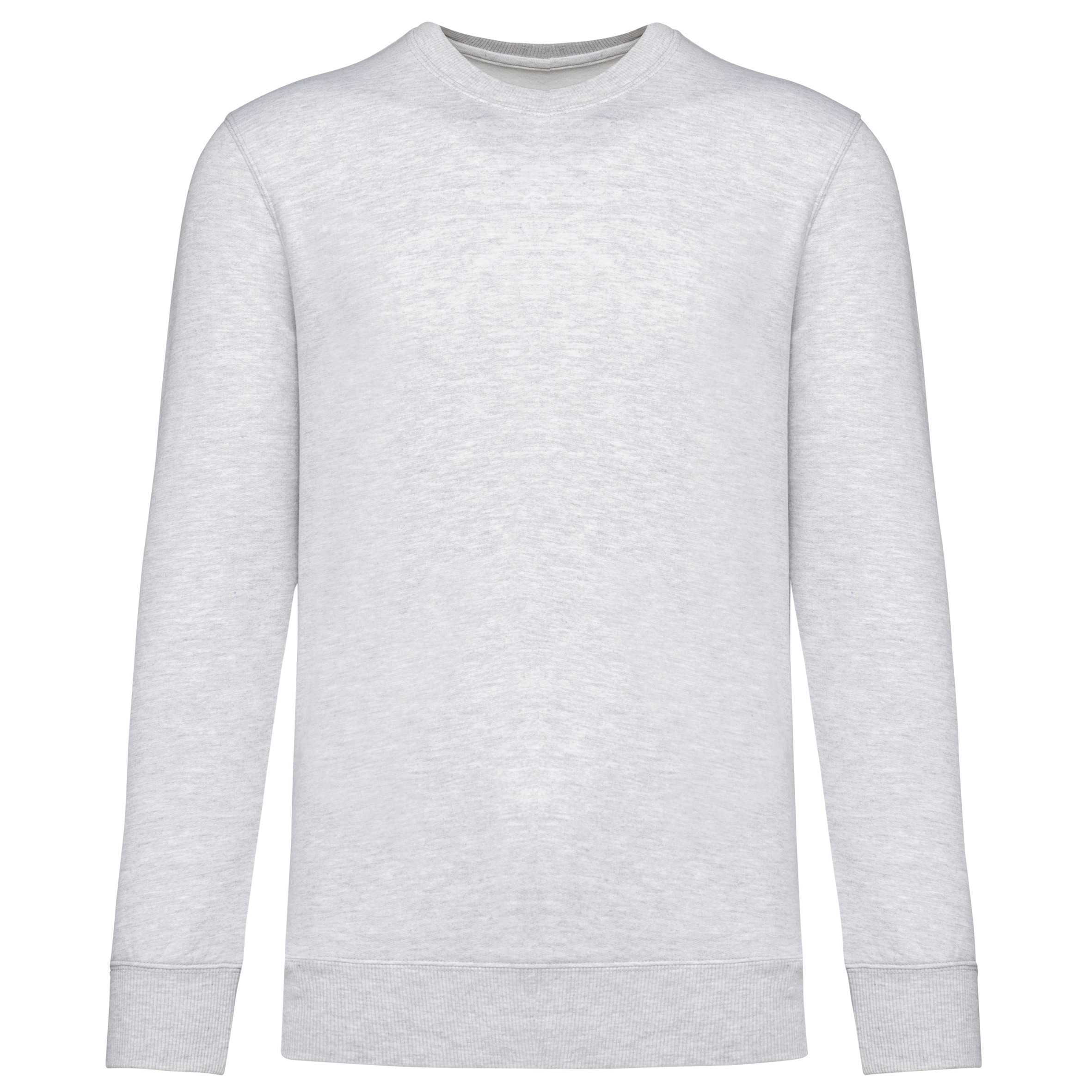 Sudadera de cuello redondo reciclada unisex Ash Heather