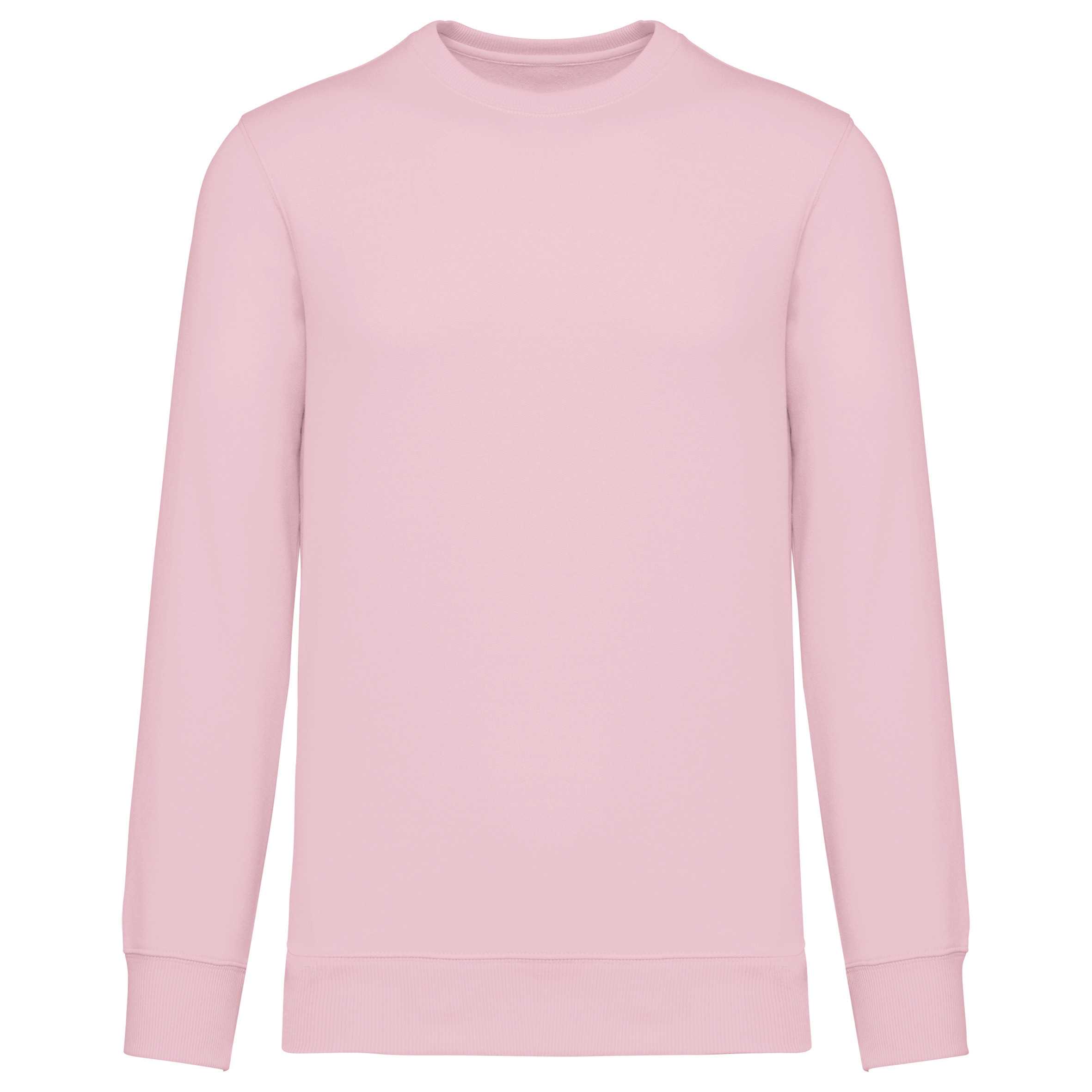 Sudadera de cuello redondo reciclada unisex Pale Pink