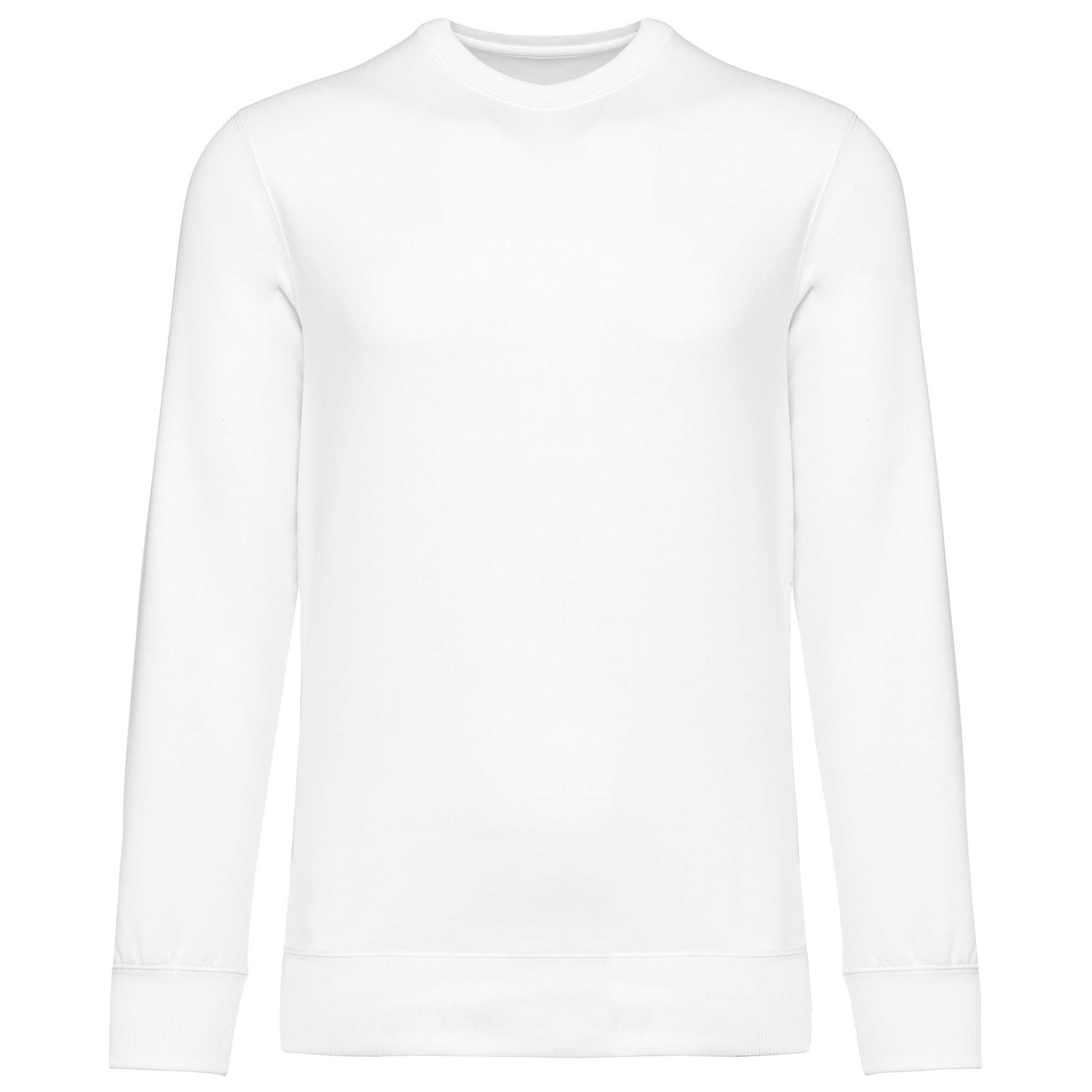 Sudadera de cuello redondo reciclada unisex White