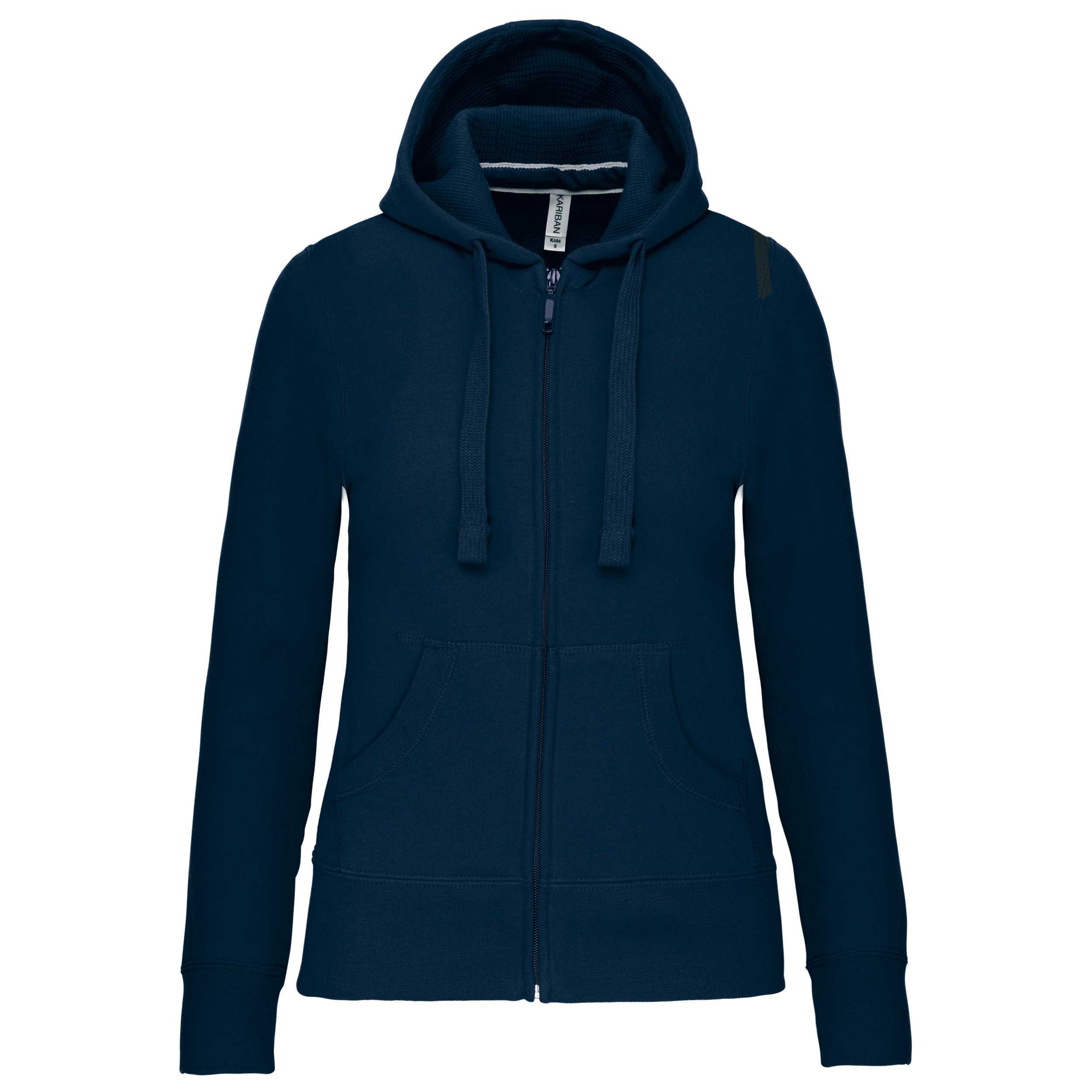 Sudadera con capucha y cremallera de mujer Navy
