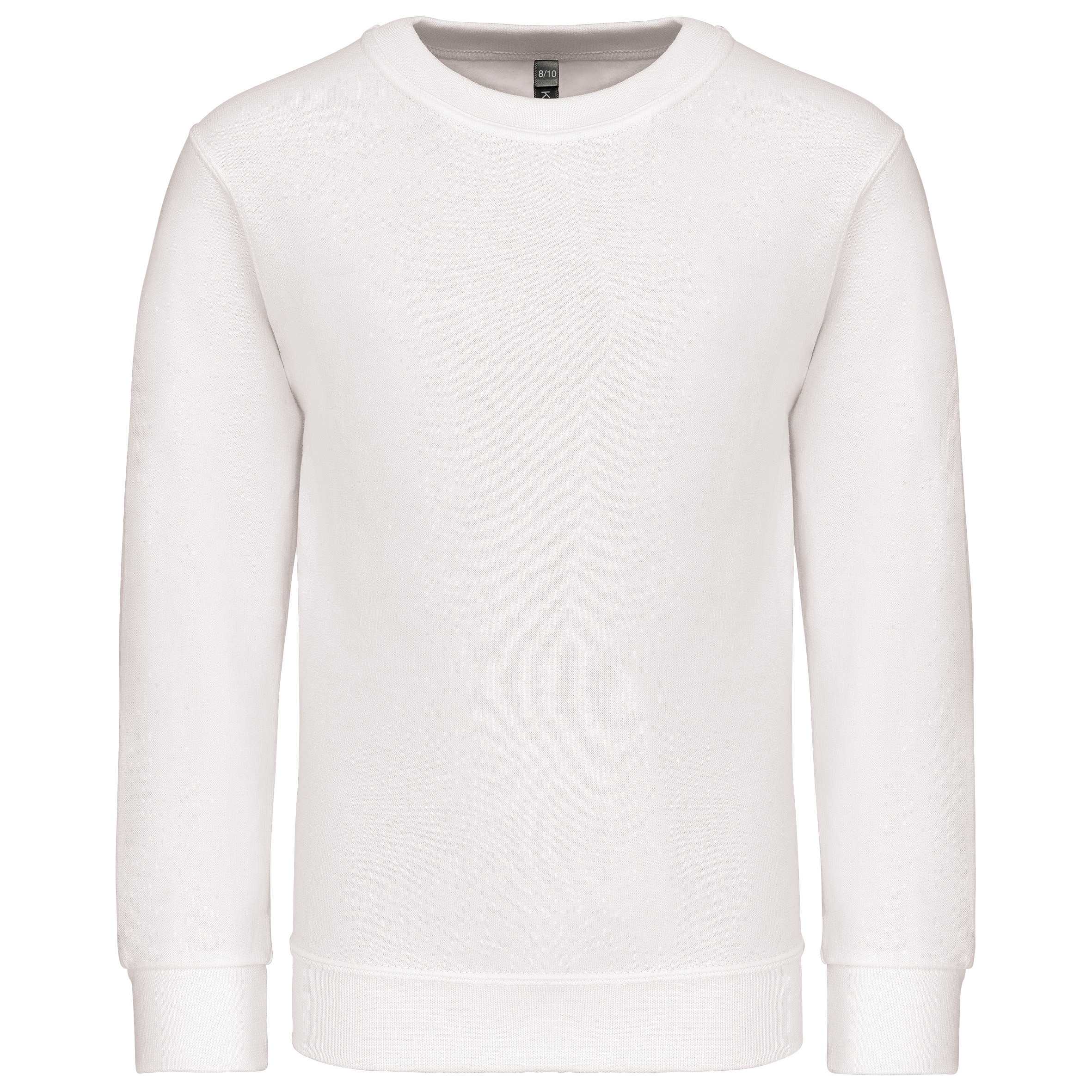 Sudadera cuello redondo niños White