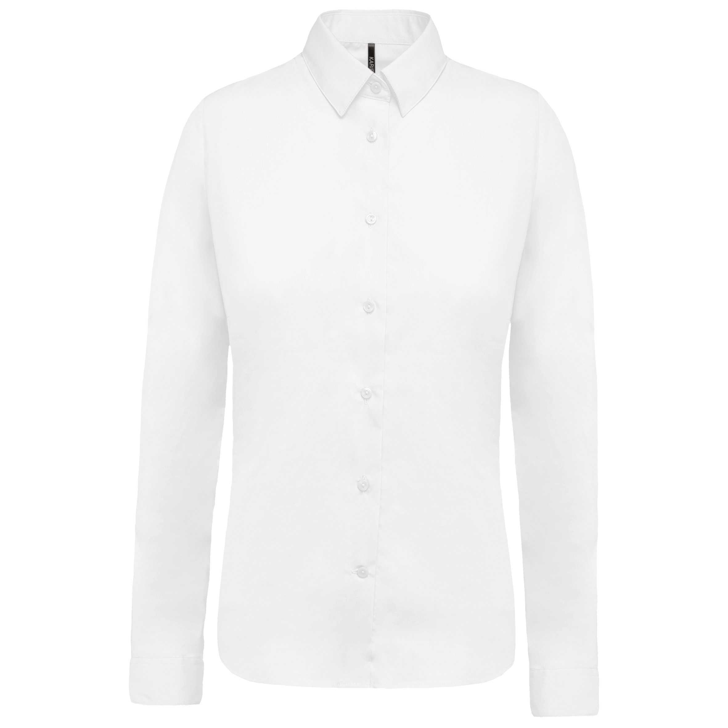Camisa popelina manga larga mujer White