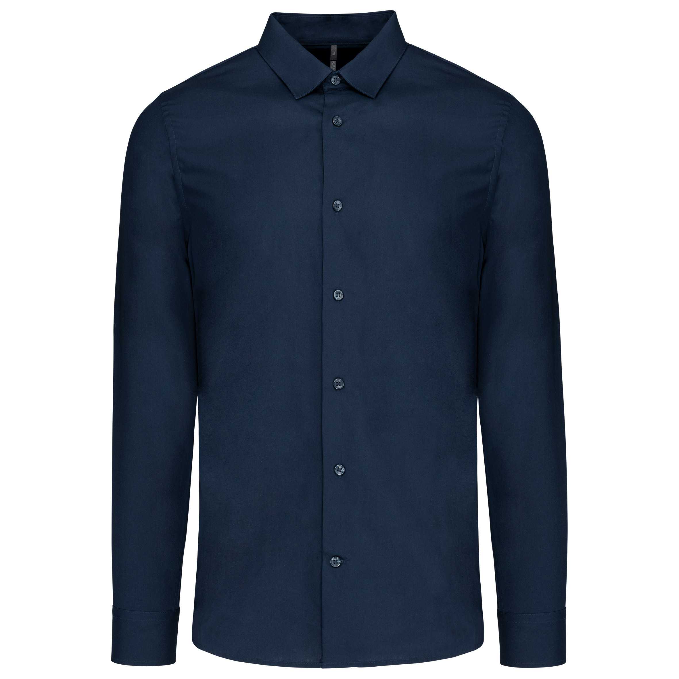 Camisa popelina manga larga hombre Navy