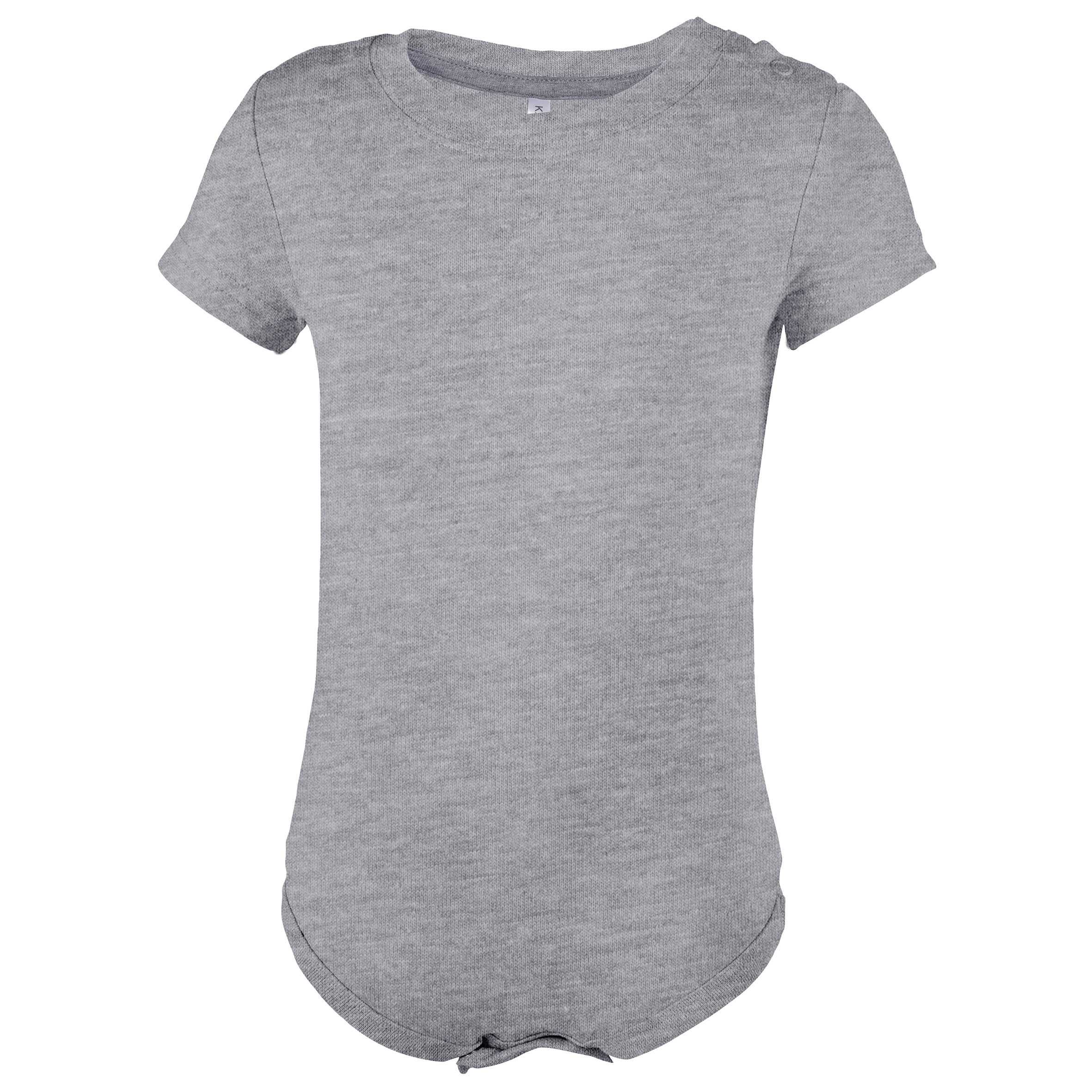 Body manga corta bebé Oxford Grey