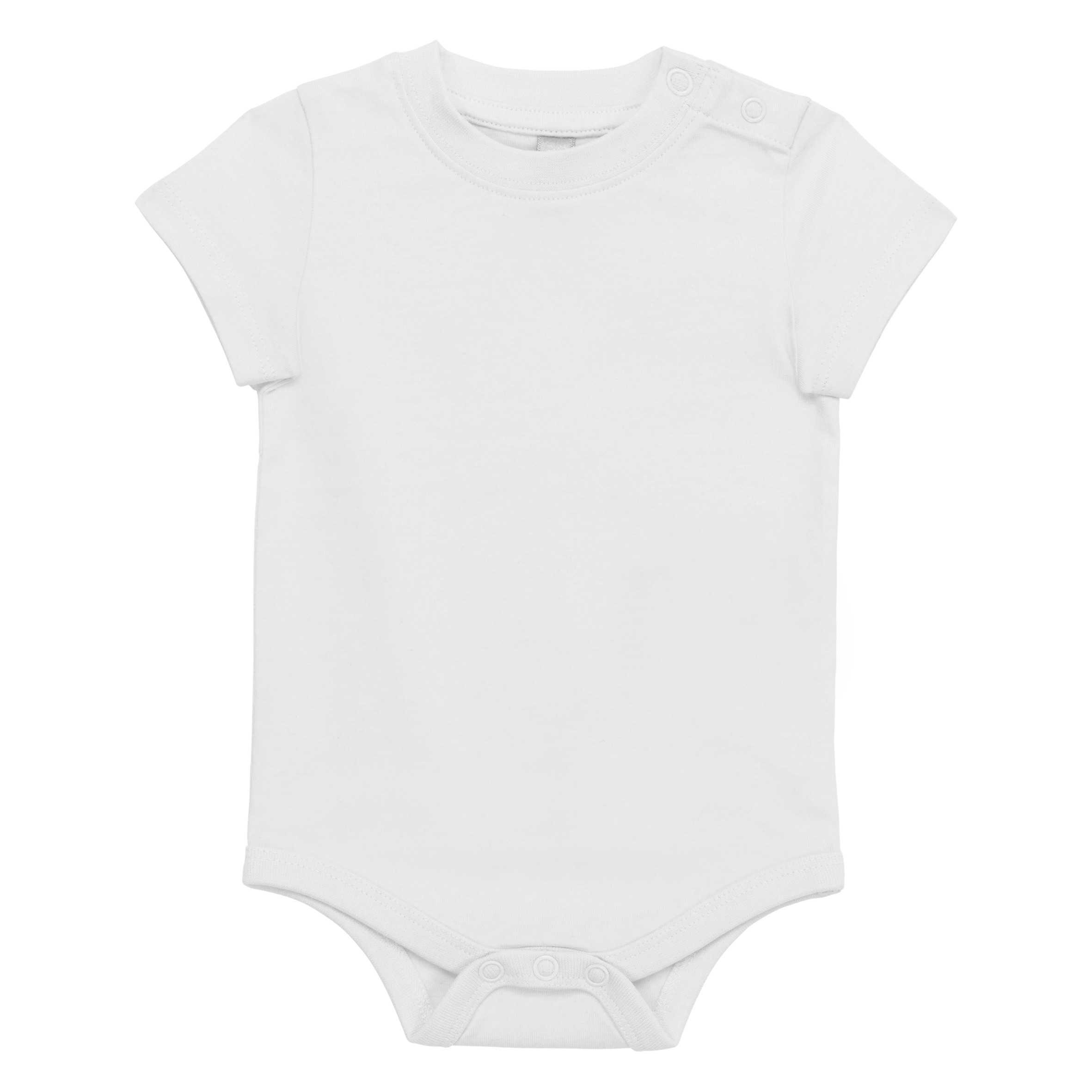 Body manga corta bebé White