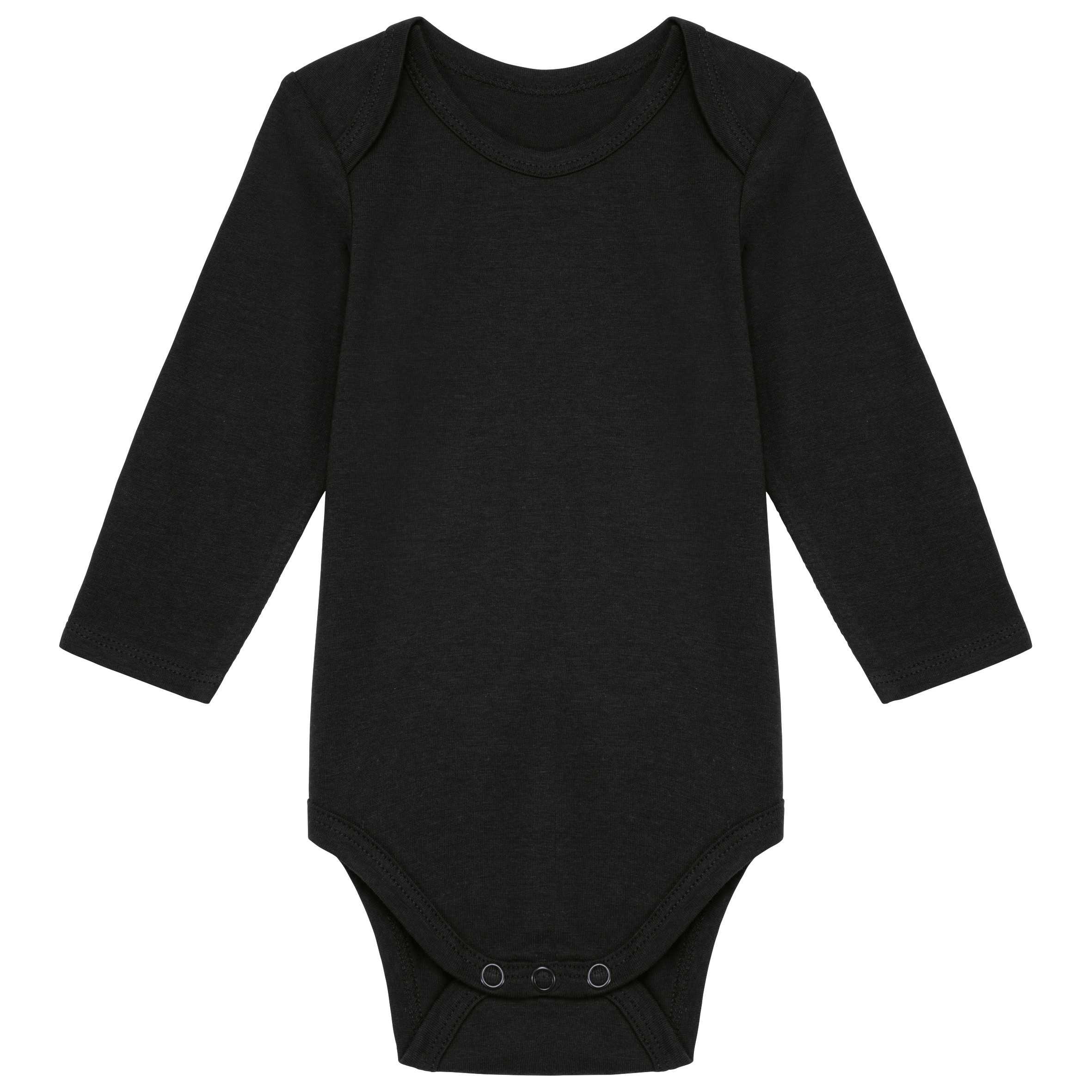 Body de algodón bio bebé Black