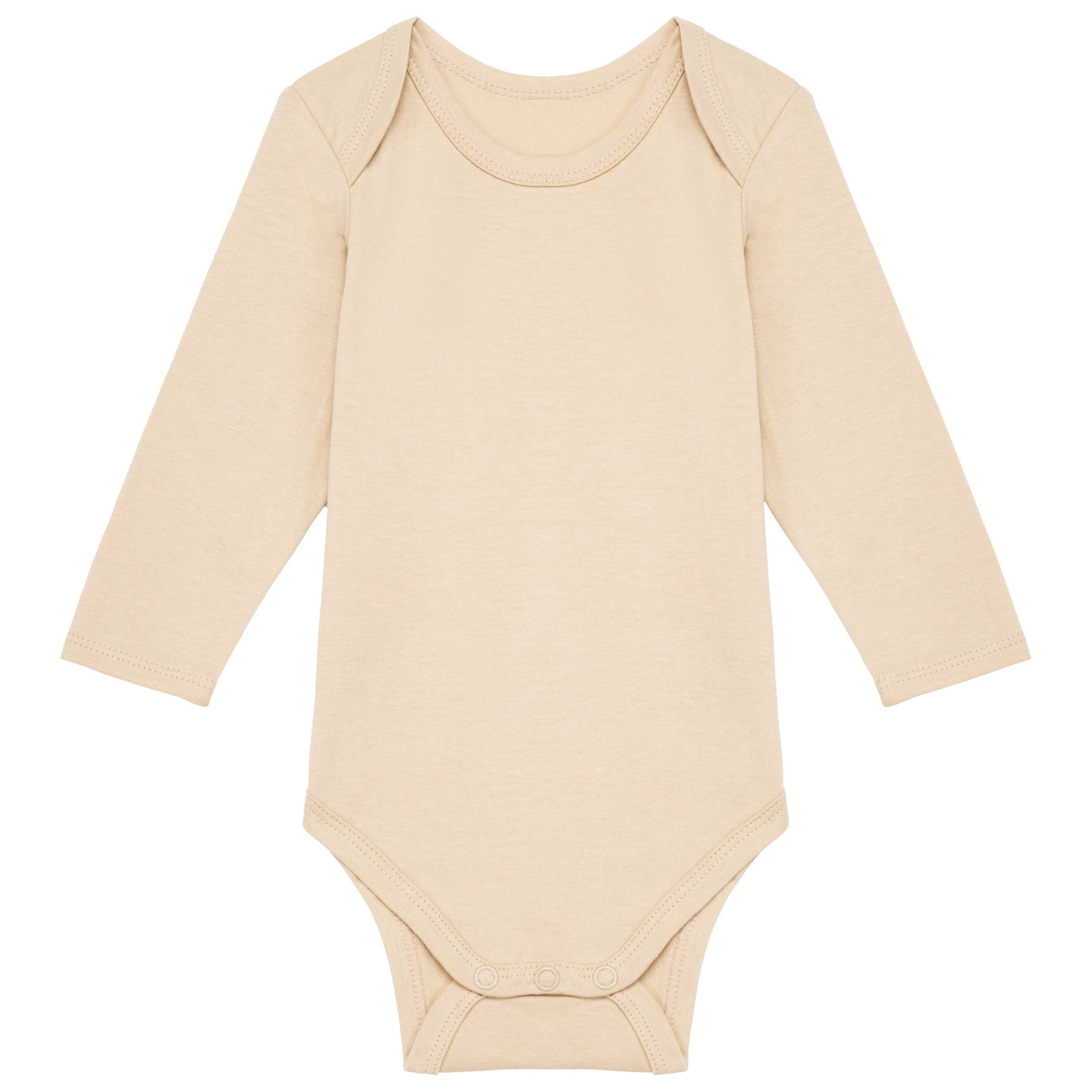 Body de algodón bio bebé Light Sand