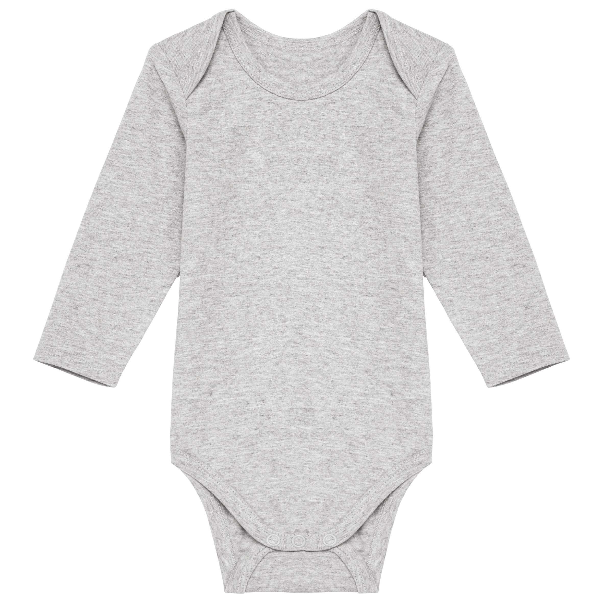 Body de algodón bio bebé Oxford Grey