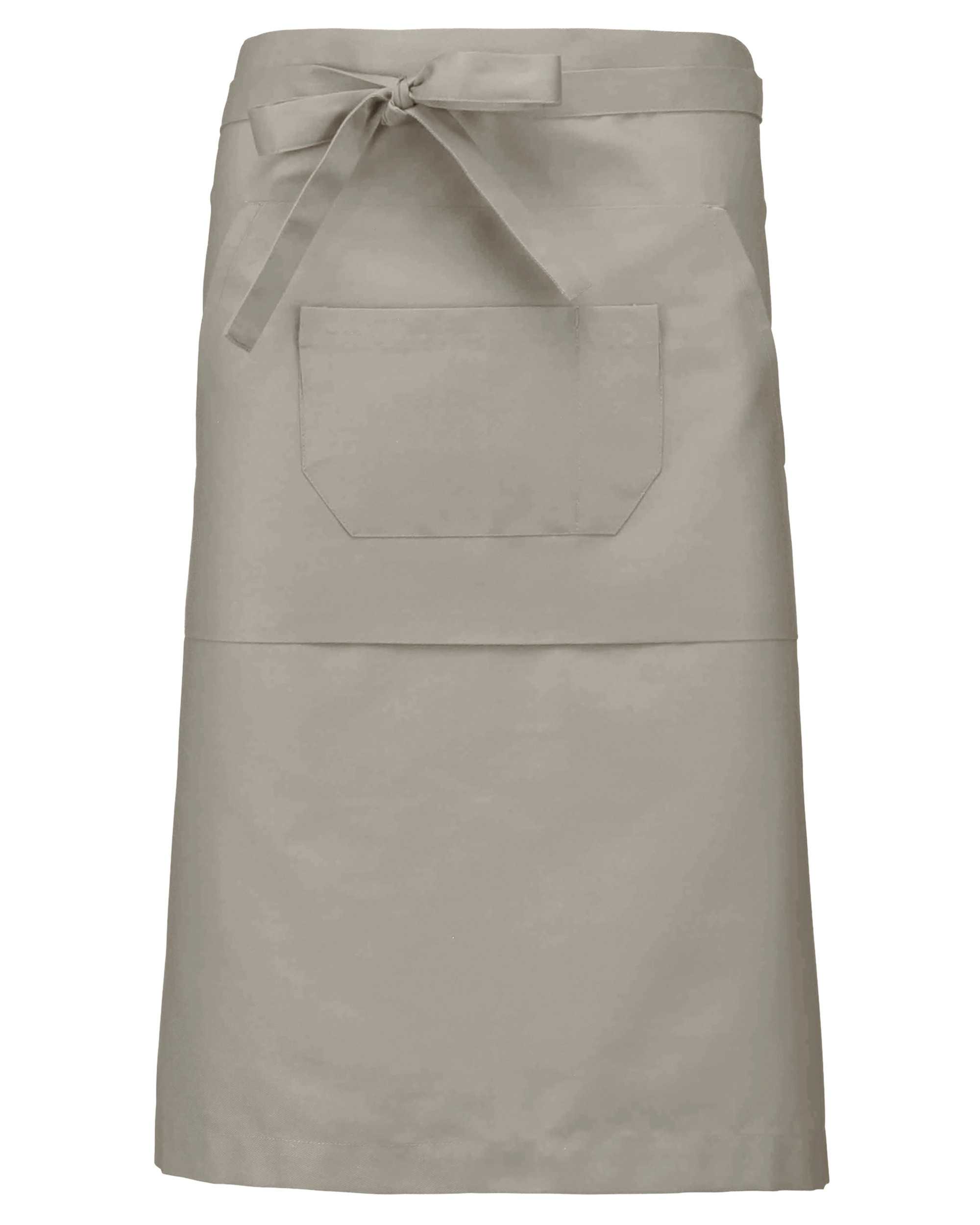 Delantal largo poliéster/algodón Beige